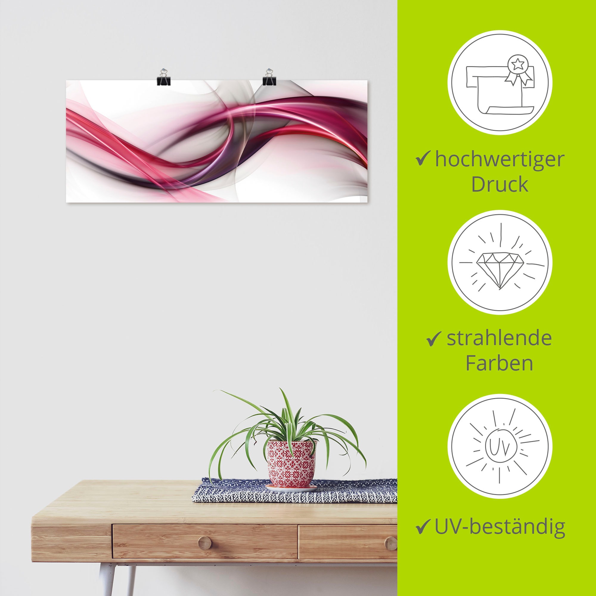 Artland Wandbild »Ideen«, Muster, (1 St.), als Alubild, Outdoorbild, Leinwandbild, Poster, Wandaufkleber