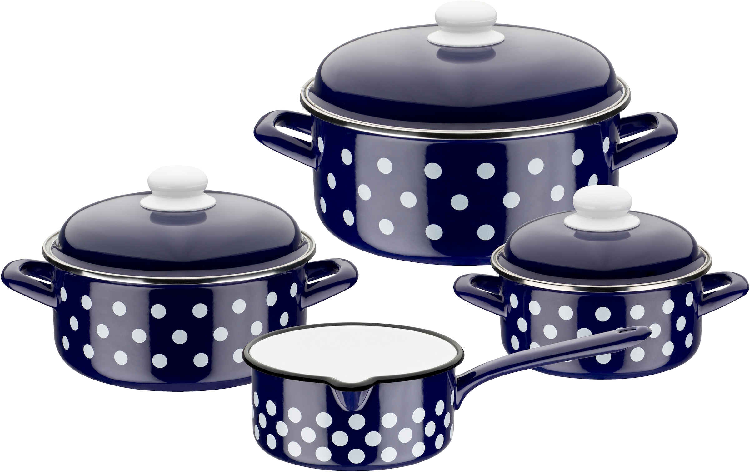 GSW Topf-Set Set, je 1 Kochtopf Ø 16/20/24 cm, 1x Stielkasserolle Ø 16 cm, günstig online kaufen