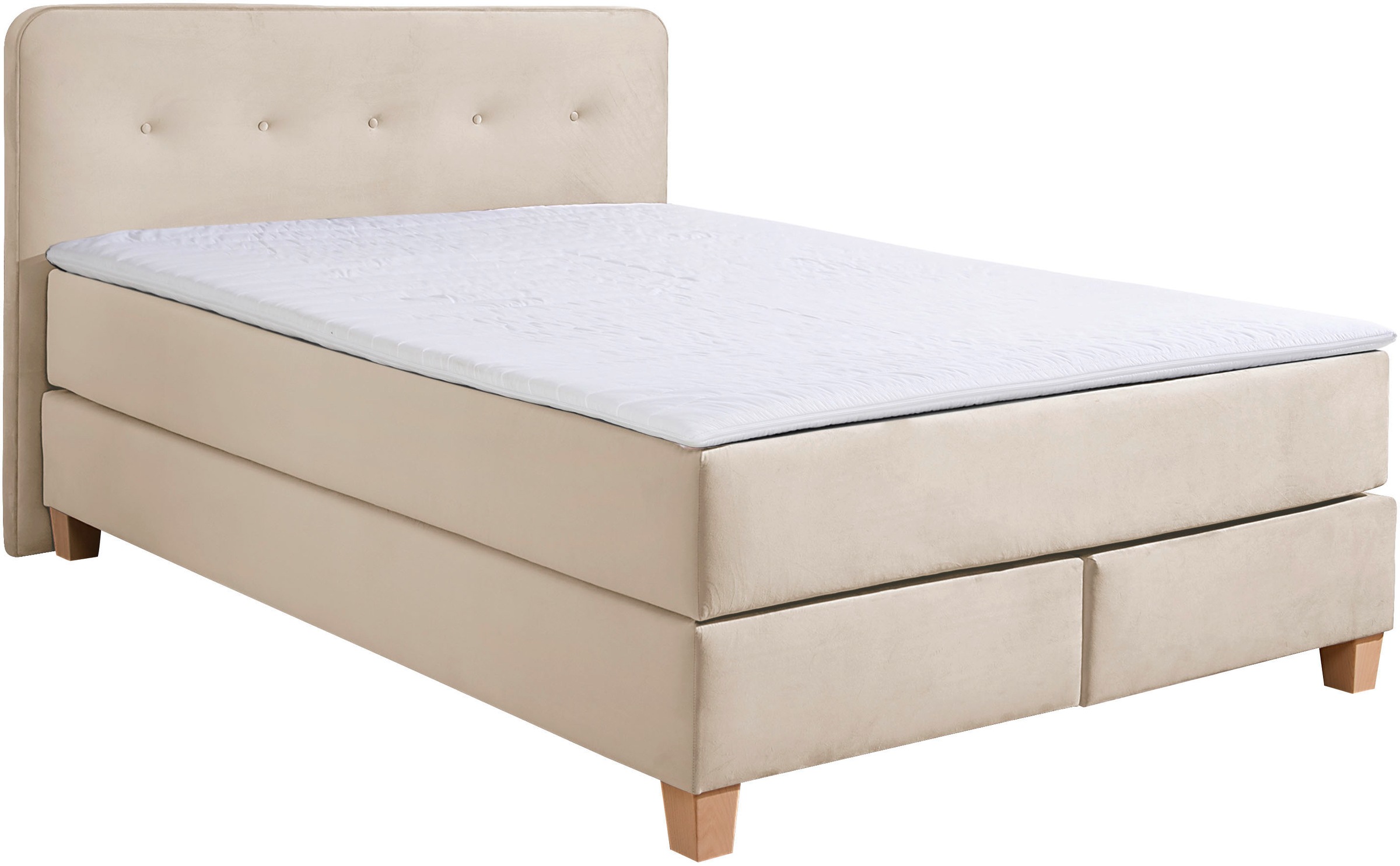 Home affaire Boxspringbett »Fargo« in Überlänge 220 cm, mit Topper, 3 Ausfü günstig online kaufen