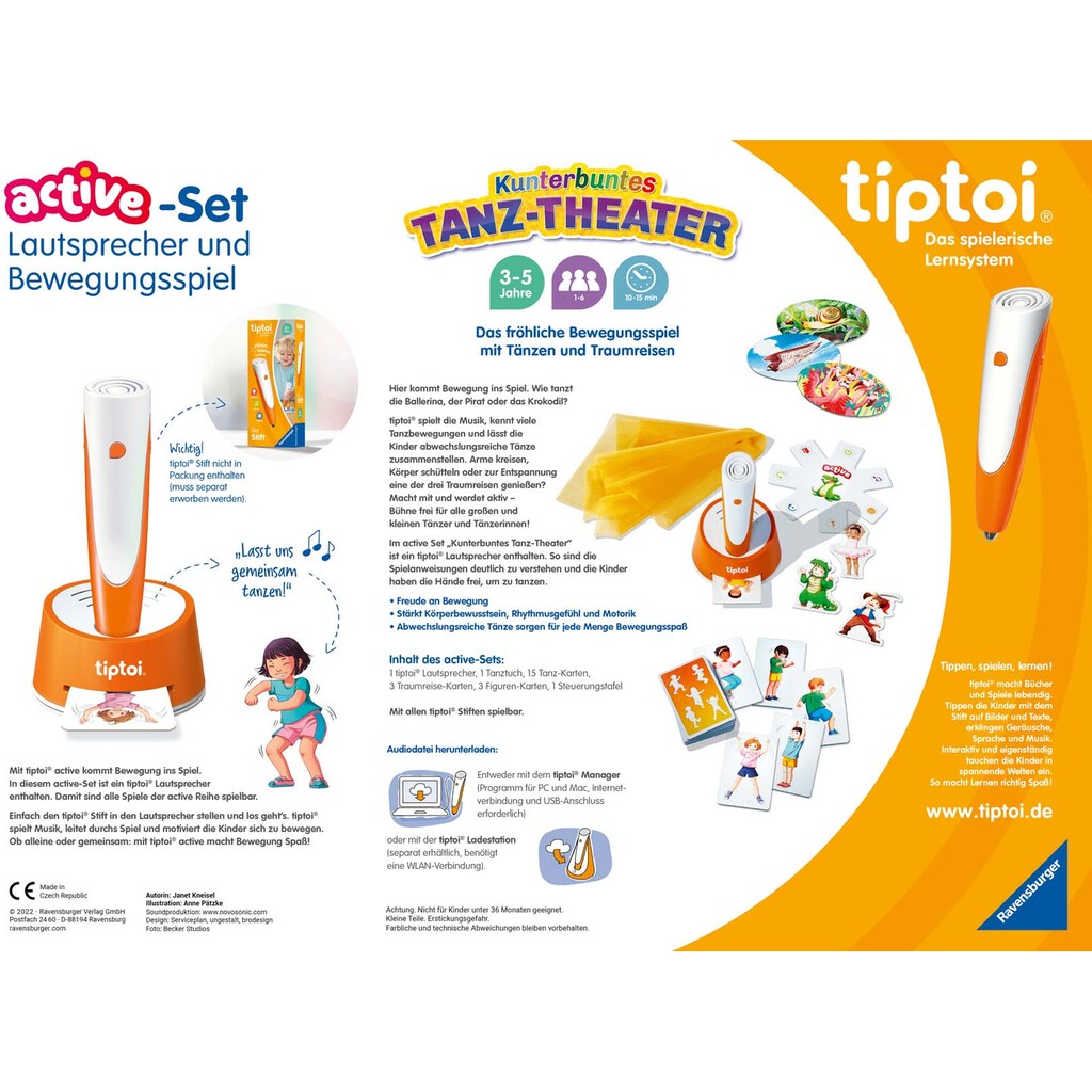 Ravensburger Spiel »tiptoi® ACTIVE Set Kunterbuntes Tanz-Theater«