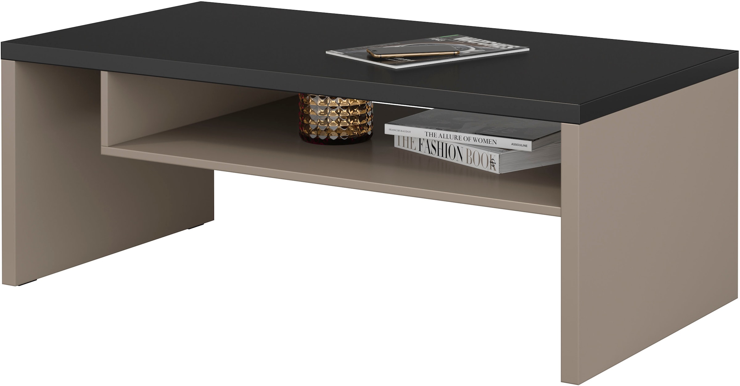 INOSIGN Couchtisch »Cross, Breite 120 cm, moderner Sofatisch für Wohnzimmer«, Tisch mit offenem Fachboden