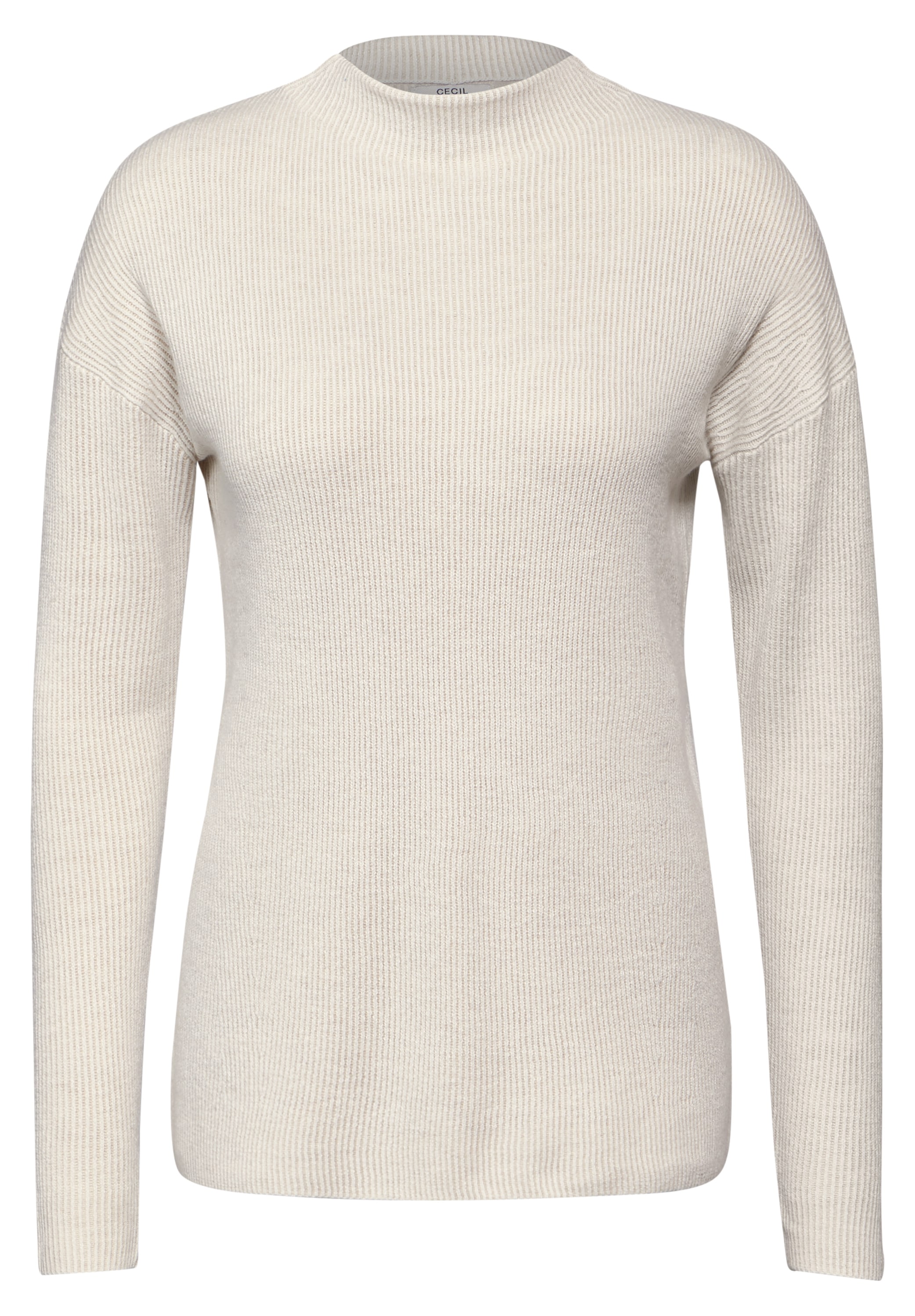 Cecil Strickpullover, im Two Tone Look und mit Stehkragen