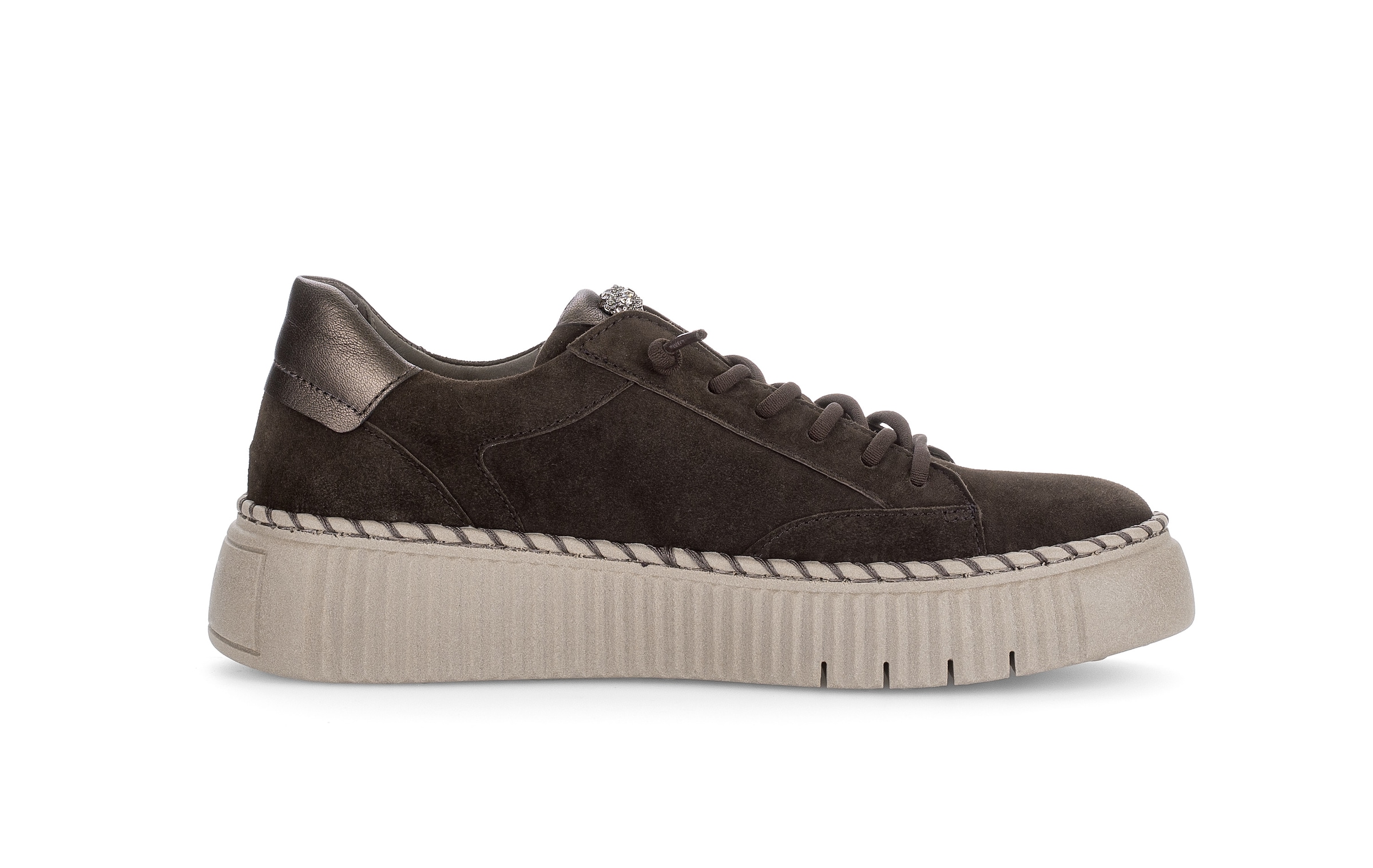 Gabor Slip-On Sneaker  Freizeitschuh, Halbschuh, Slipper mit glänzendem Schmuckelement