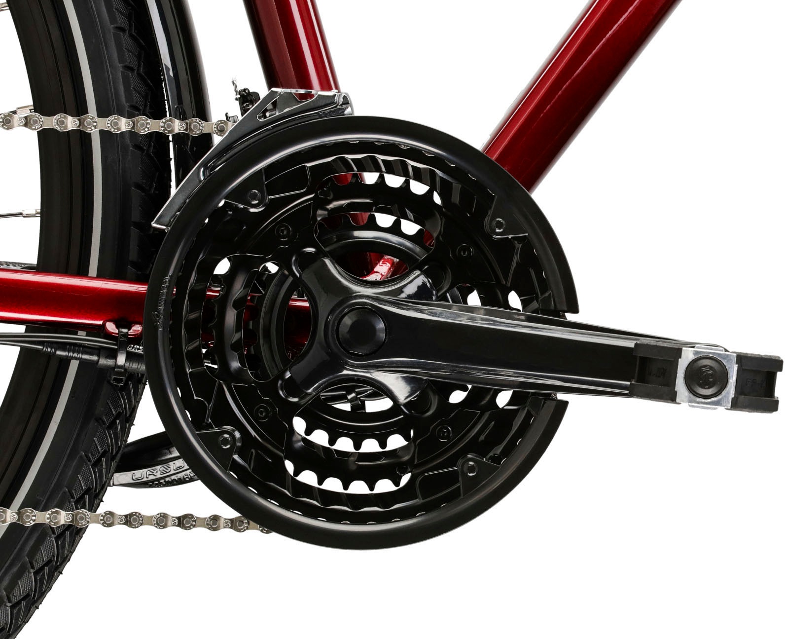 Kross E-Bike »E-Trekkingrad Trans Hybrid EE 28 Zoll rot«, 21 Gang, Shimano, Tourney TX800, Heckmotor 250 W