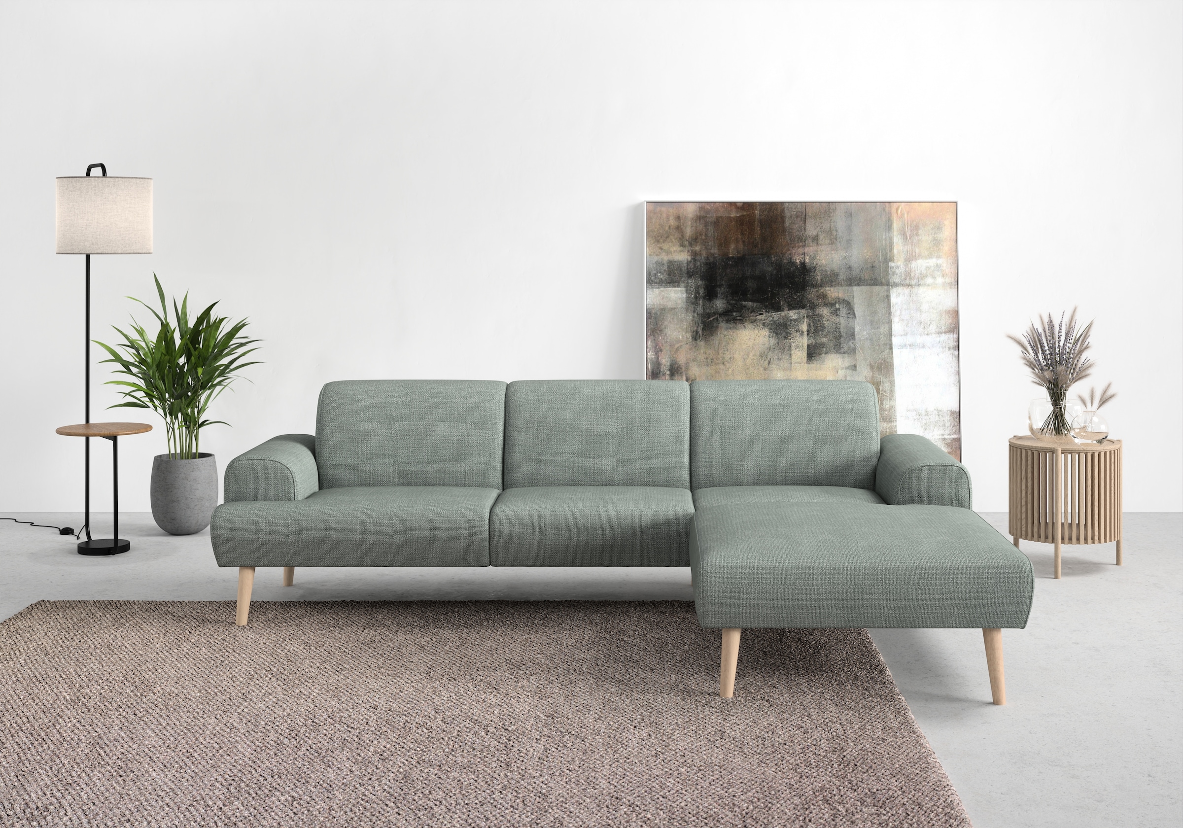 andas Ecksofa »Swift L-Form«, Federkern-Polsterung, B/T/H: 292/83/176 cm günstig online kaufen
