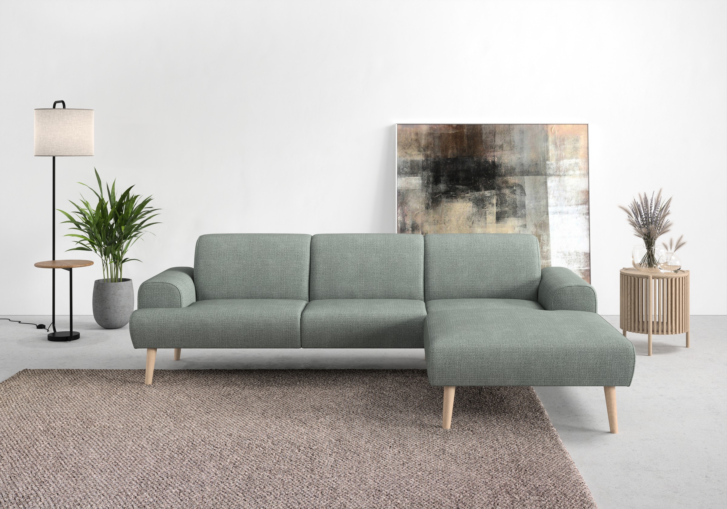andas Ecksofa »Swift Scandic Design, Federkern für hohen Sitzkomfort, L-For günstig online kaufen