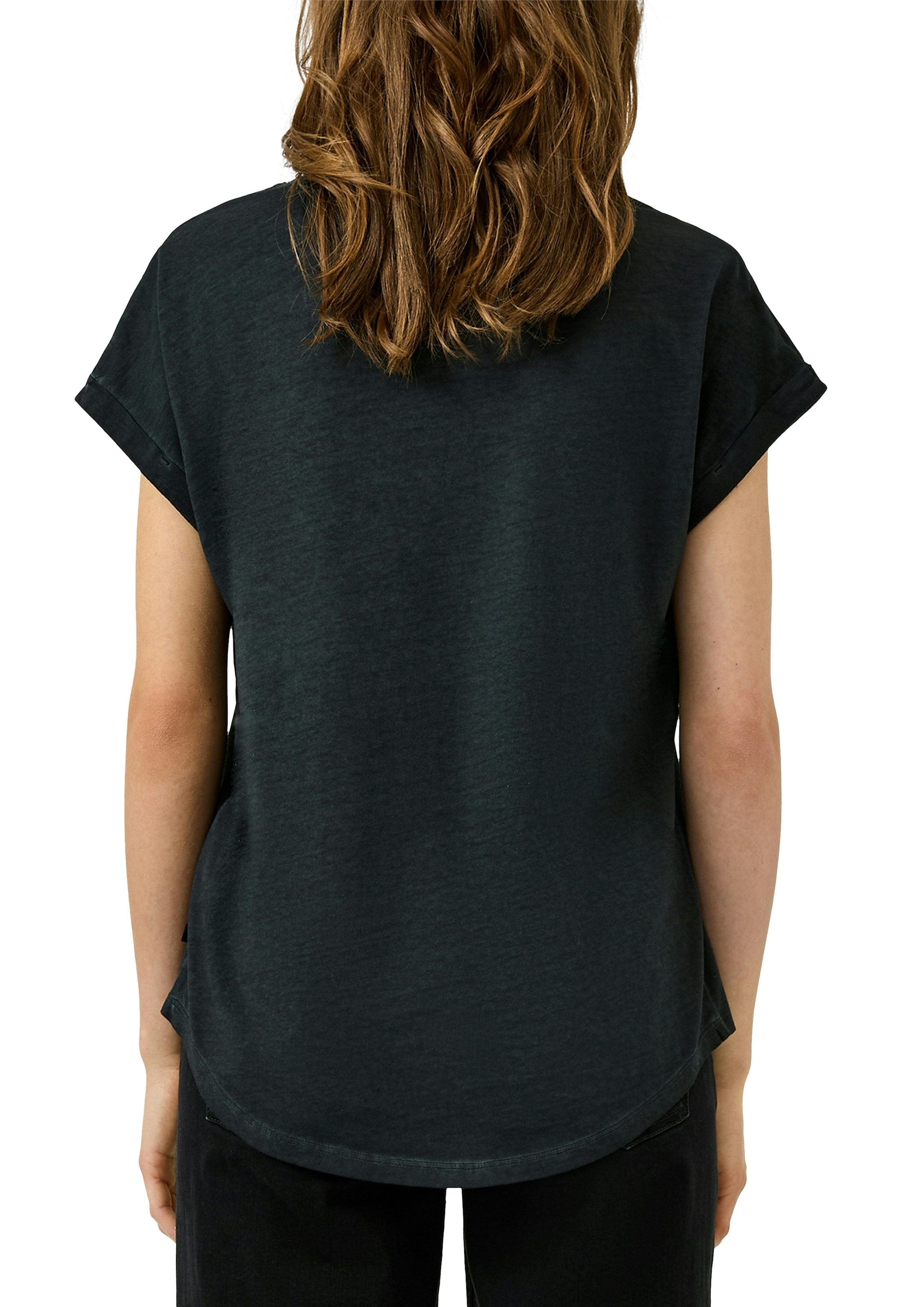 QS Rundhalsshirt mit großem Print