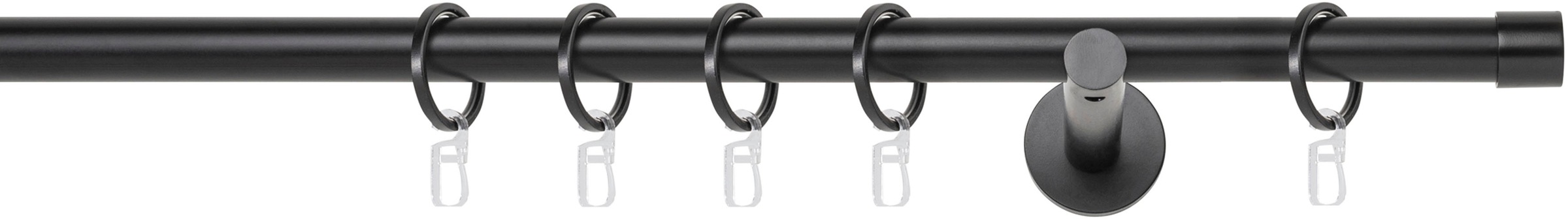 mydeco Gardinenstange »20mm Cap Wandträger 12 cm«, 1 läufig-läufig, Fixmaß günstig online kaufen