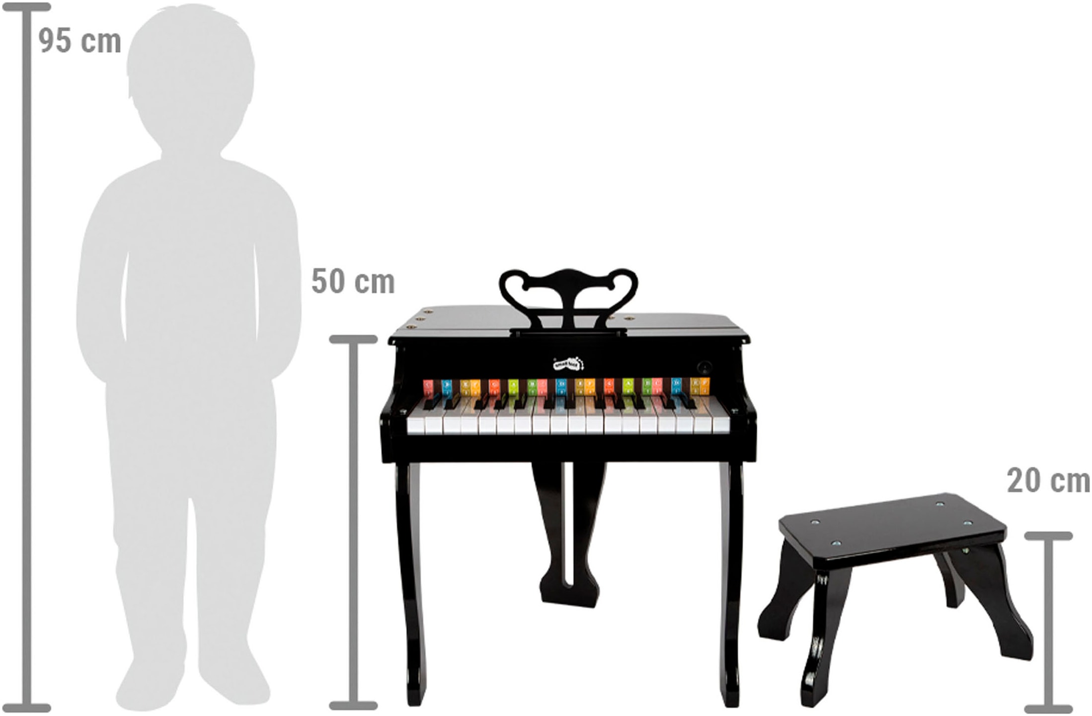 Small Foot Spielzeug-Musikinstrument »Kinderklavier«, inklusive Hocker und Songheft