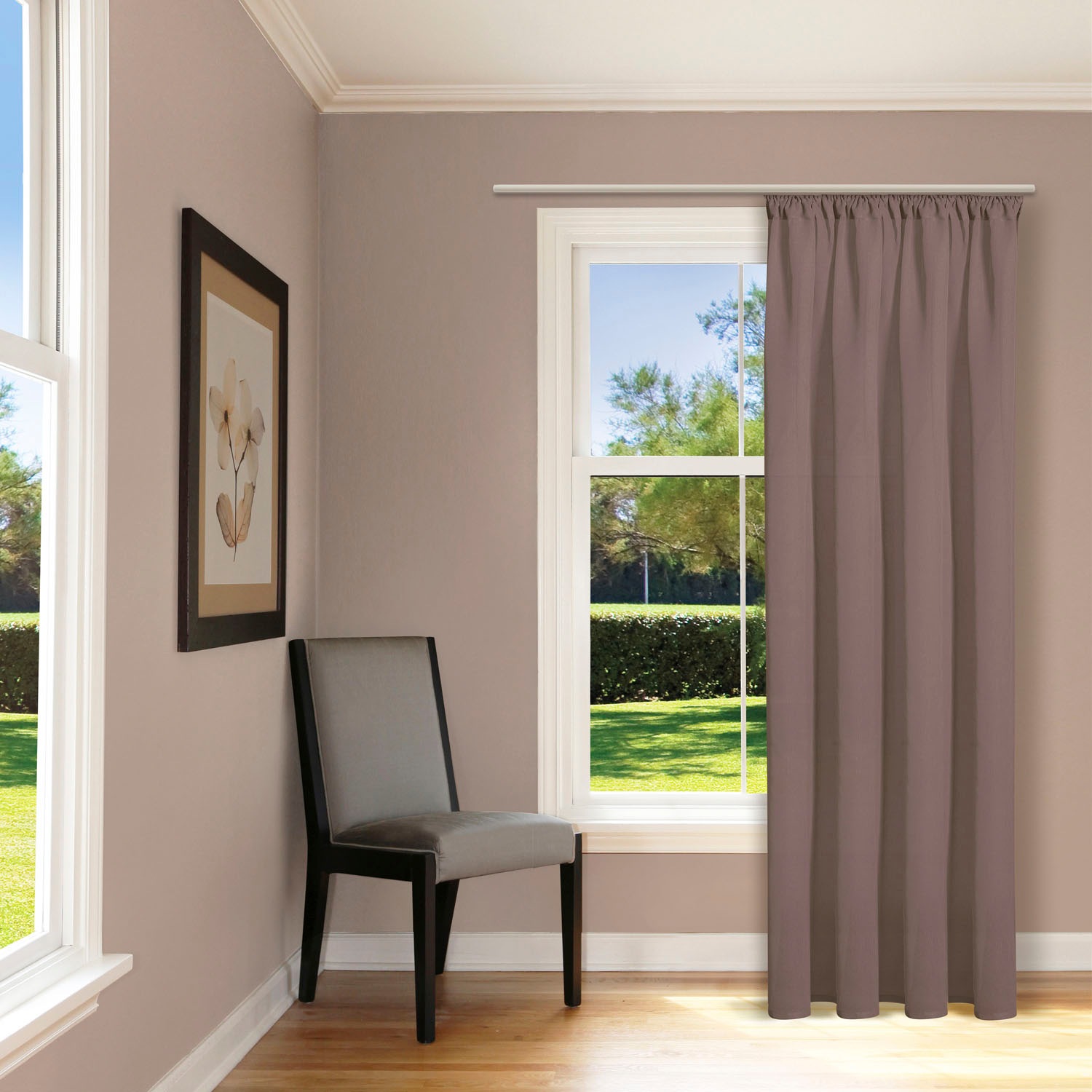 Gerster Gardine »Tessa« Kräuselband 1 Stk. tlg. Fertigschal uni - nature li günstig online kaufen