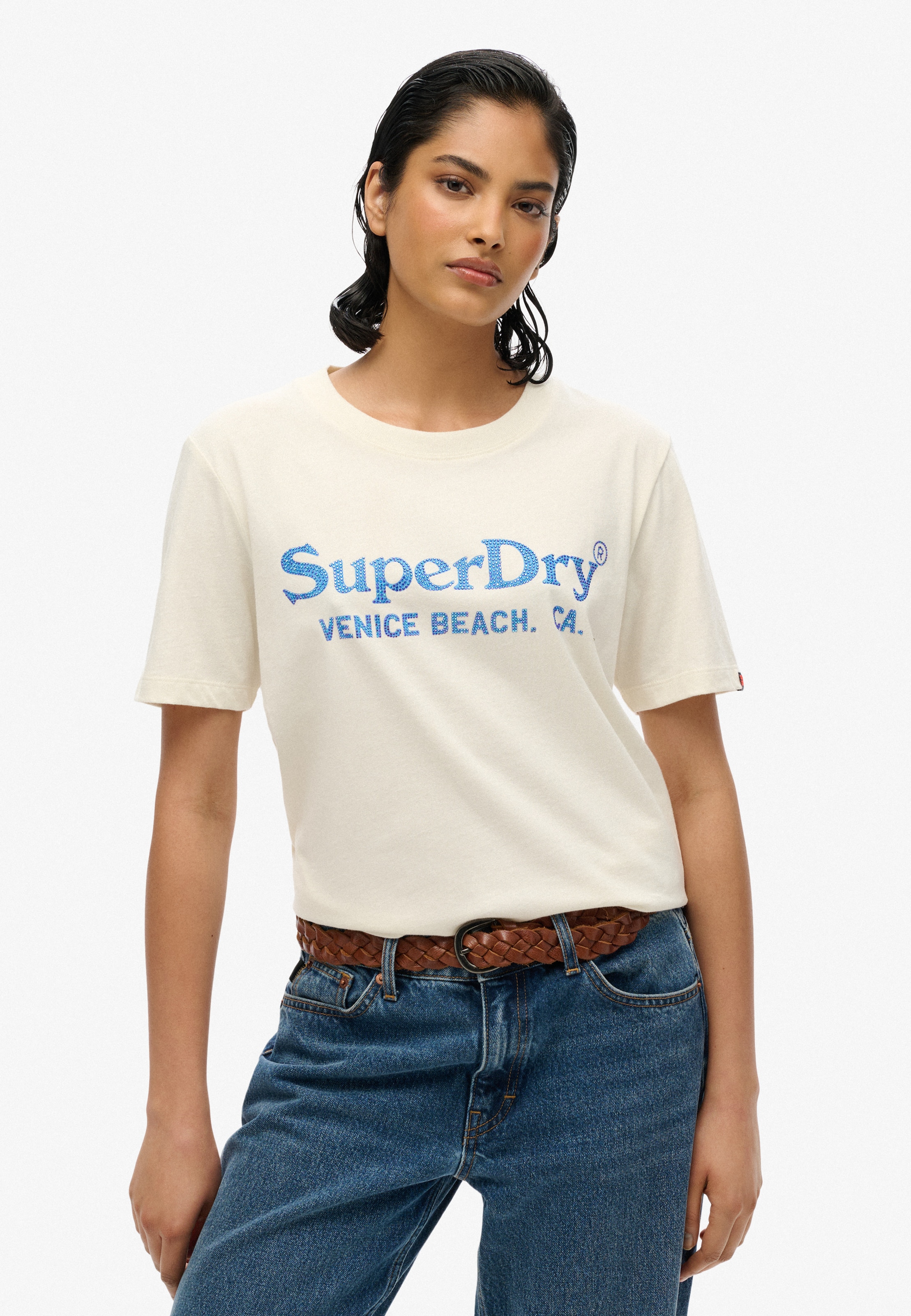 Superdry Kurzarmshirt »VENUE METALLIC RELAXED TEE«
