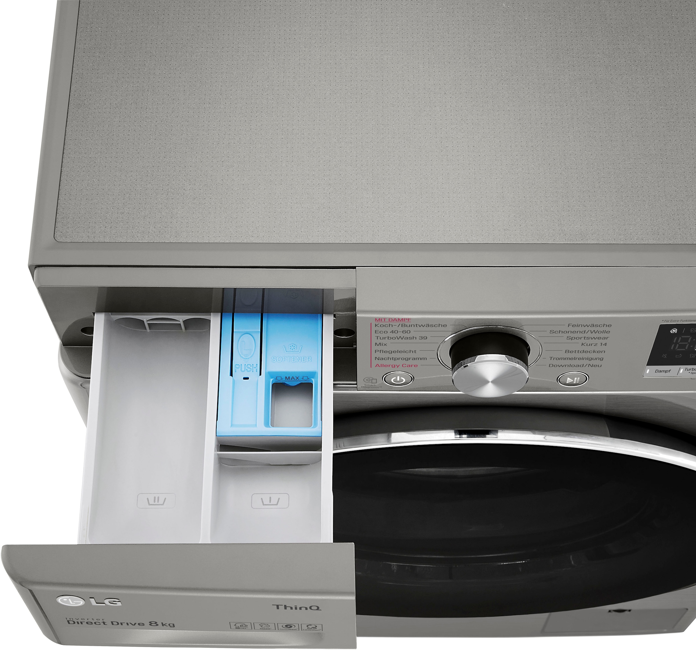 LG Waschmaschine, online kg, - U/min, bei 8 TurboWash® 39 Minuten in 1400 V708P2PA, Waschen nur