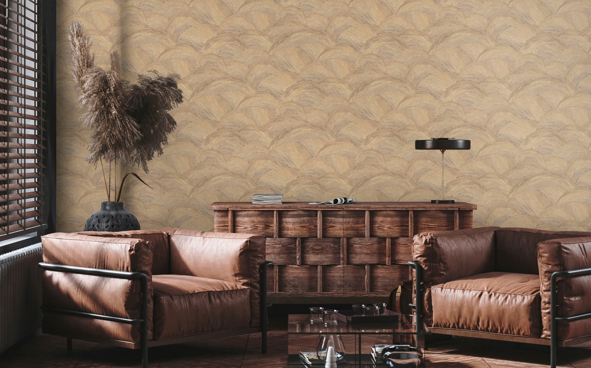 living walls Vliestapete »Metropolitan Stories. Travel Styles. Tapete Abstrakt«, matt-gemustert-neutral, Kunst Tapete Kreise Strukturiert Designtapete Tapeten Wohnzimmer Flur
