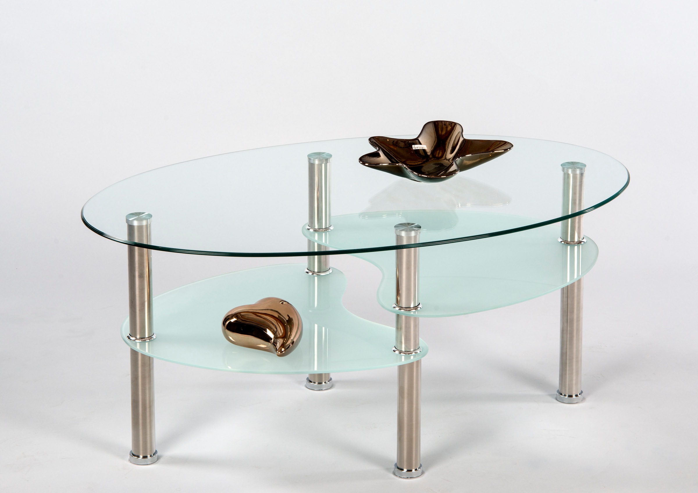 Stolkom Couchtisch »Wave Glastisch, Wohnzimmertisch, Beistelltisch Glas BxH günstig online kaufen