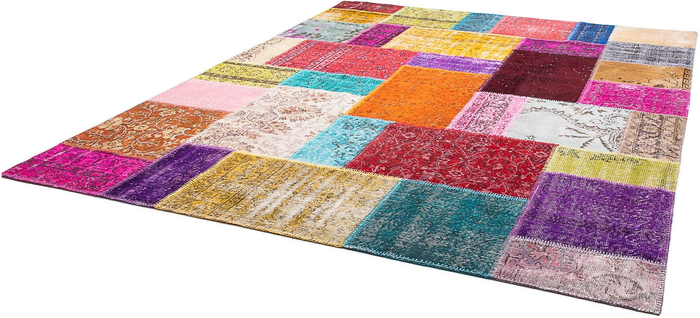 morgenland Wollteppich »Patchwork Patchwork 185 x 123 cm«, rechteckig, 8 mm günstig online kaufen