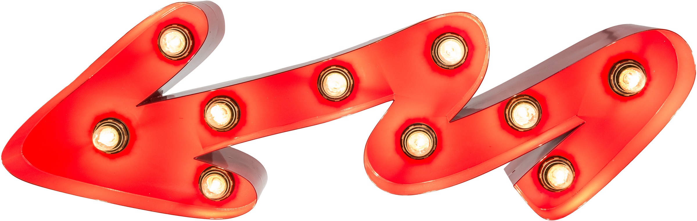 MARQUEE LIGHTS LED Dekolicht »Curved Arrow«, 10 flammig, Leuchtmittel E14 günstig online kaufen