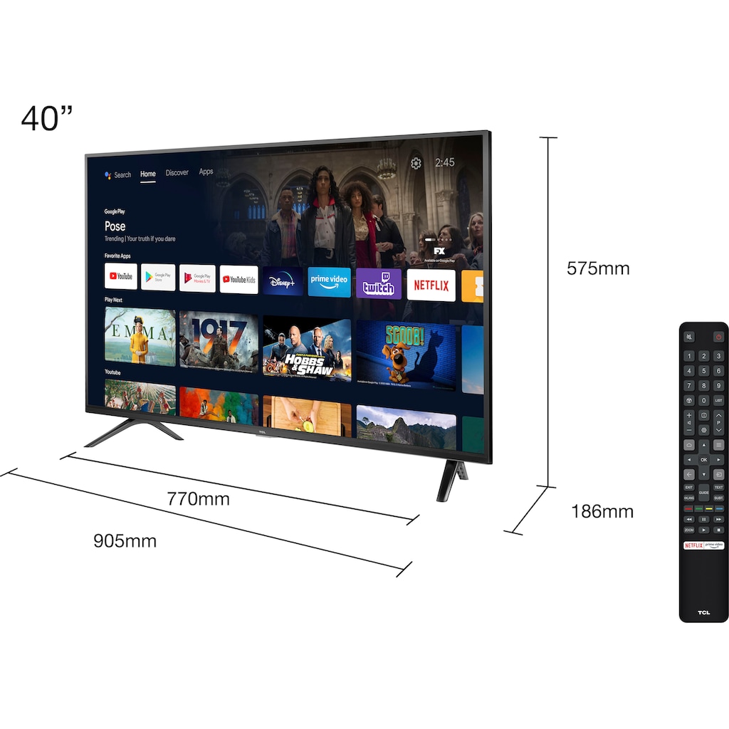 TCL LED-Fernseher »40S5203X2«, 100 cm/40 Zoll, Full HD, Smart-TV-Android TV