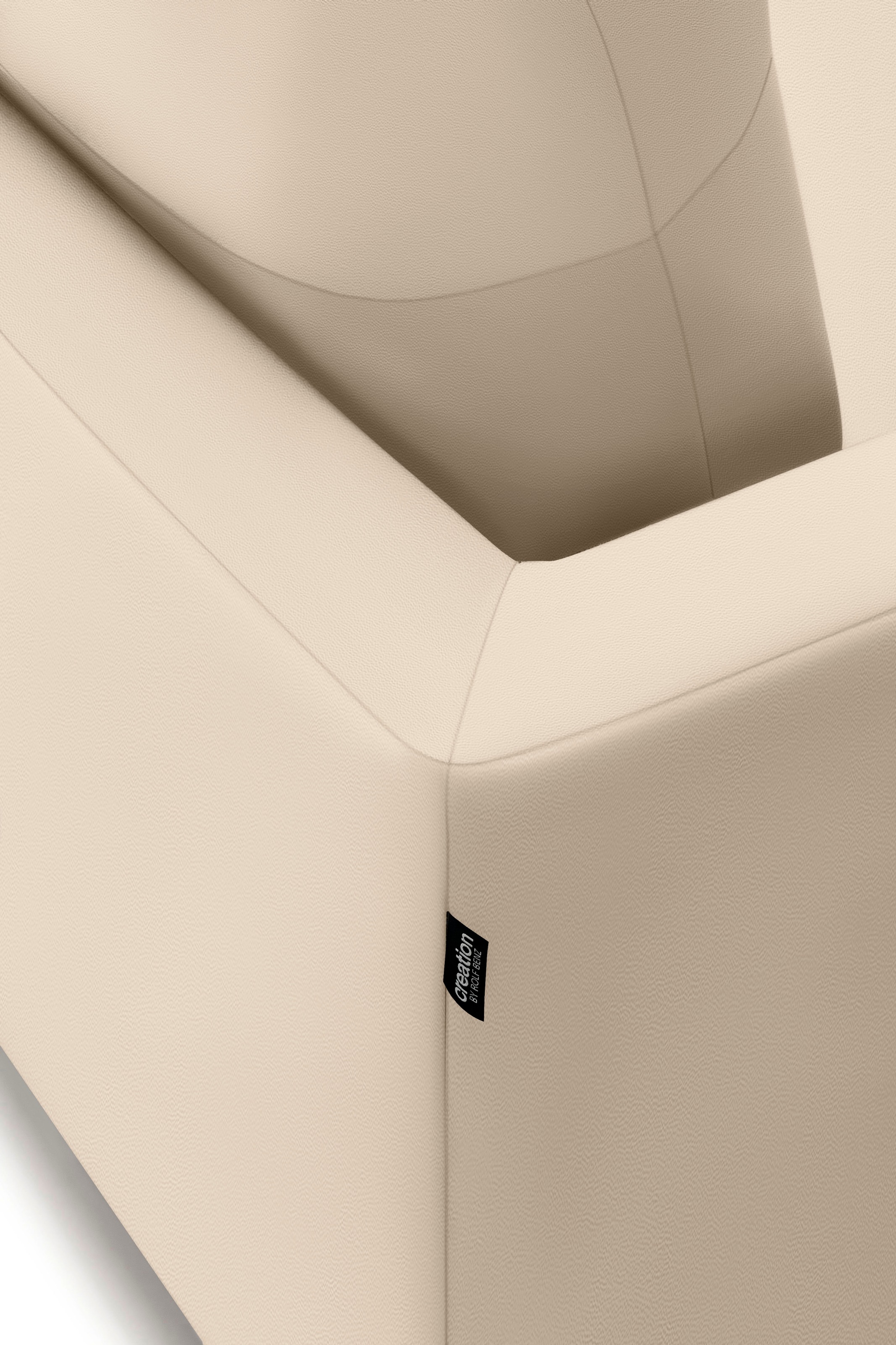 Creation BY ROLF BENZ Ecksofa »CR.414, Designecksofa, Polsterecke, L-Form«, wahlweise aus feinstem Rindsleder oder hochwertigem Chenille