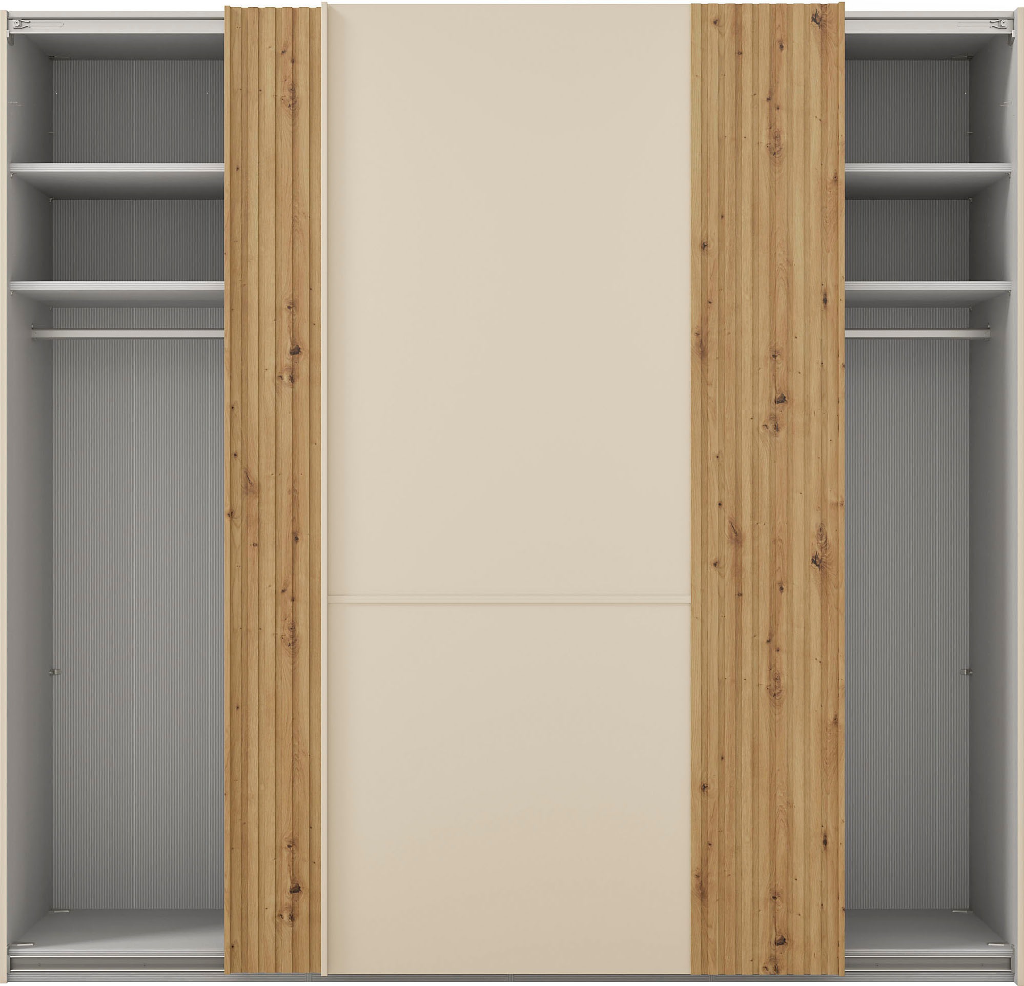 Musterring Schwebetürenschrank »Isabelle«, Türen mit Lamellenoptik, verschiedene Größen und Farben, Höhe 236cm