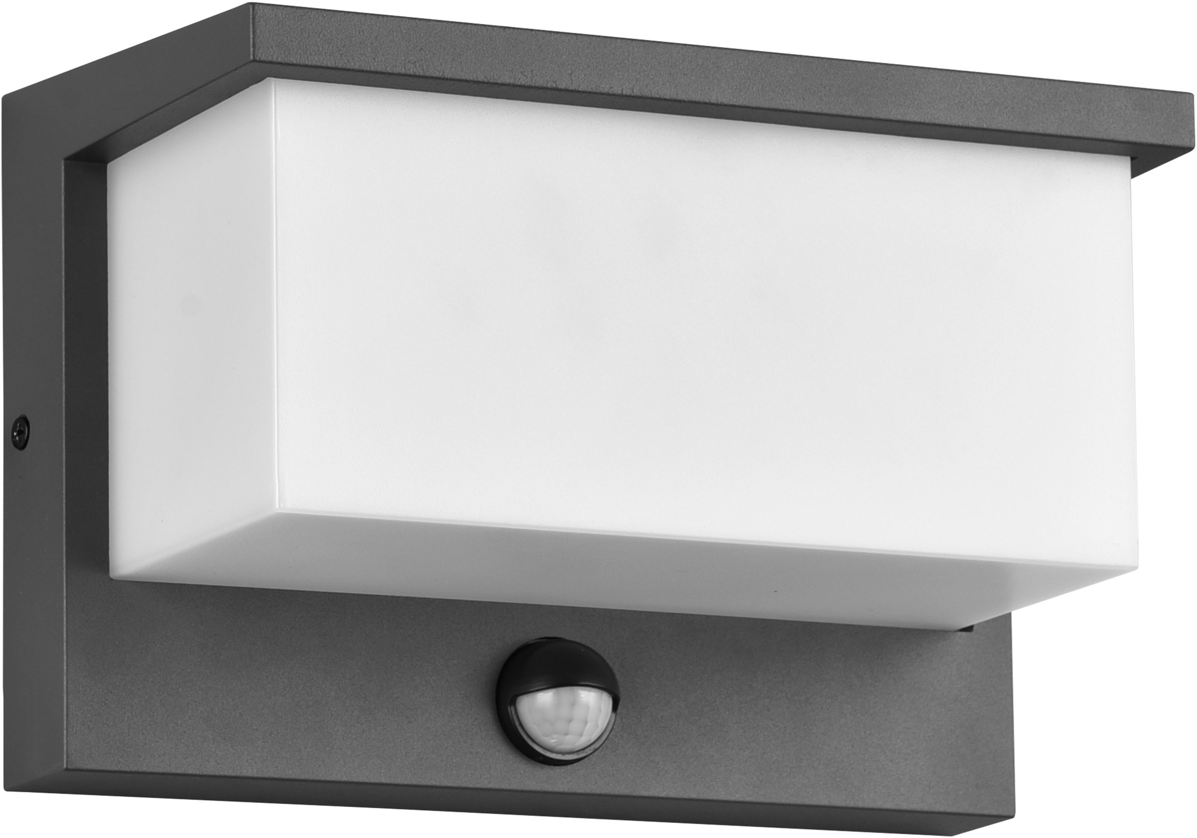 TRIO Leuchten LED Außen-Wandleuchte »NESTOS, Outdoor Wandlampe Hauswand IP54, LED 13W 1300 Lumen 3000 K«, 1 flammig, Leuchtmittel LED-Board | LED fest integriert, LED Wandlampe anthrazit, Garten Terrasse Hauswand, mit Bewegungsmelder