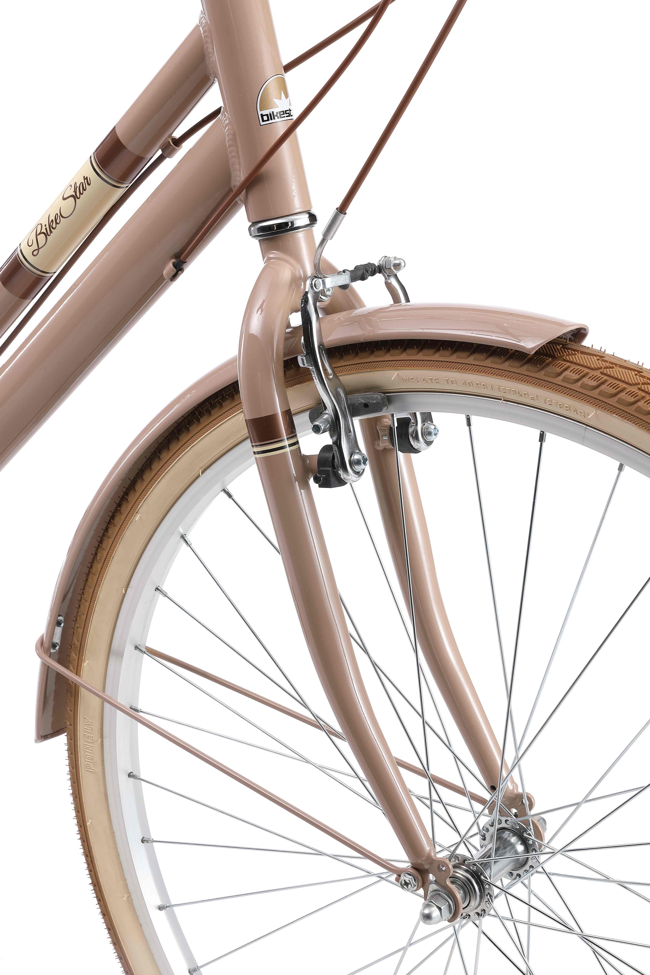 Bikestar Cityrad, 7 Gang, Shimano, RD-TY21 Schaltwerk, Kettenschaltung, für Damen, Kettenschaltung