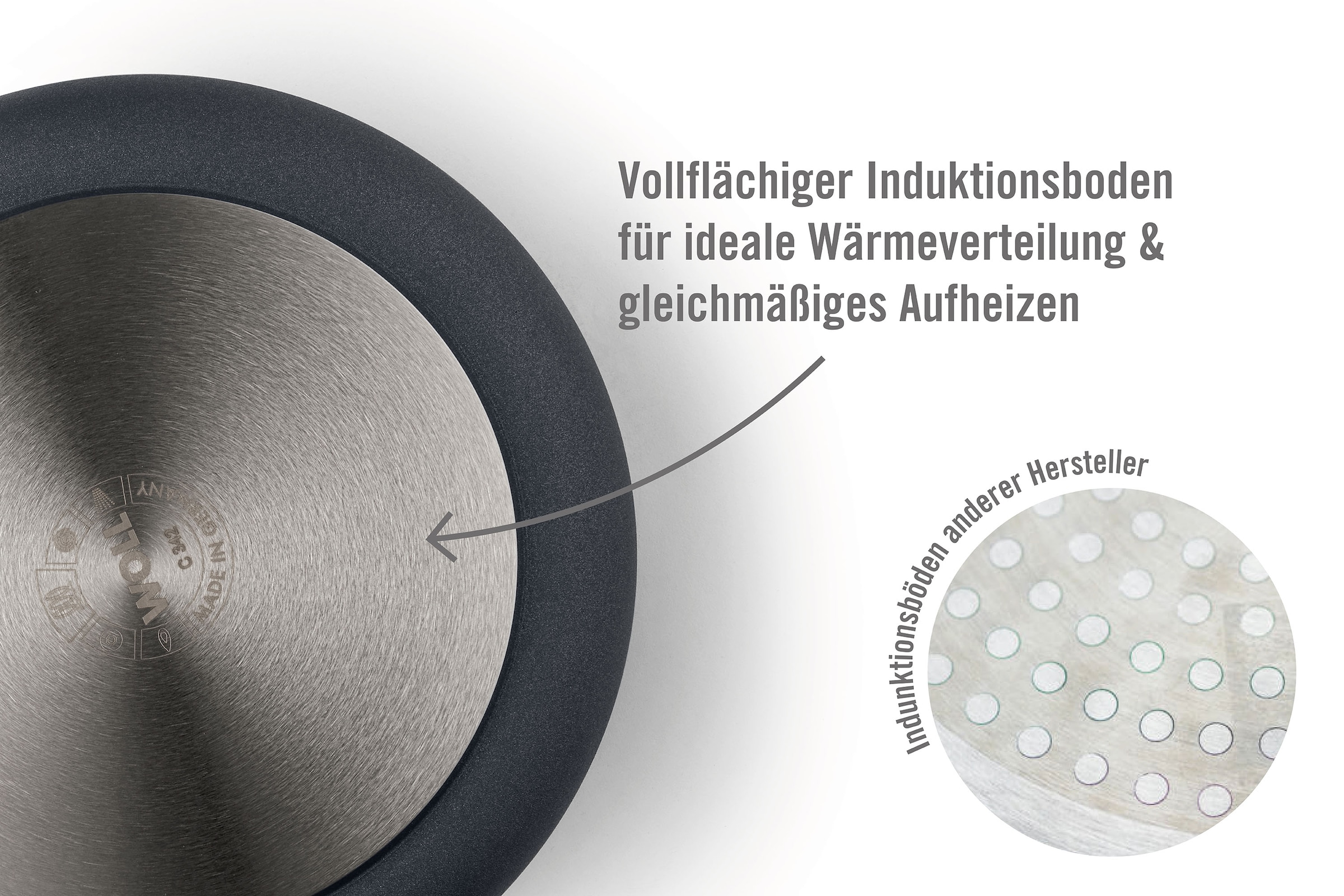 WOLL Schmorpfanne »Eco Logic QXR Guss-Hochrandpfanne«, Aluminiumguss, (1 tlg.), PFAS-freie Diamond-QXR - Beschichtung