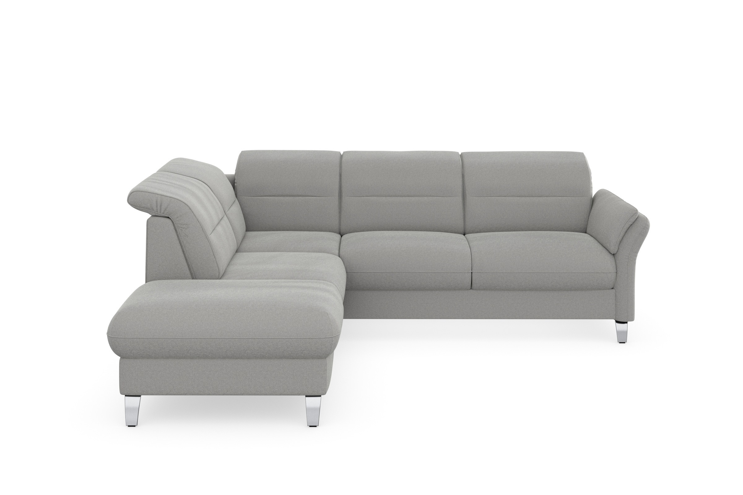 sit&more Ecksofa »Grenoble L-Form mit Federkern«, wahlweise mit Bettfunktion, Bettkasten, Arm- und Kopfteilverstellung