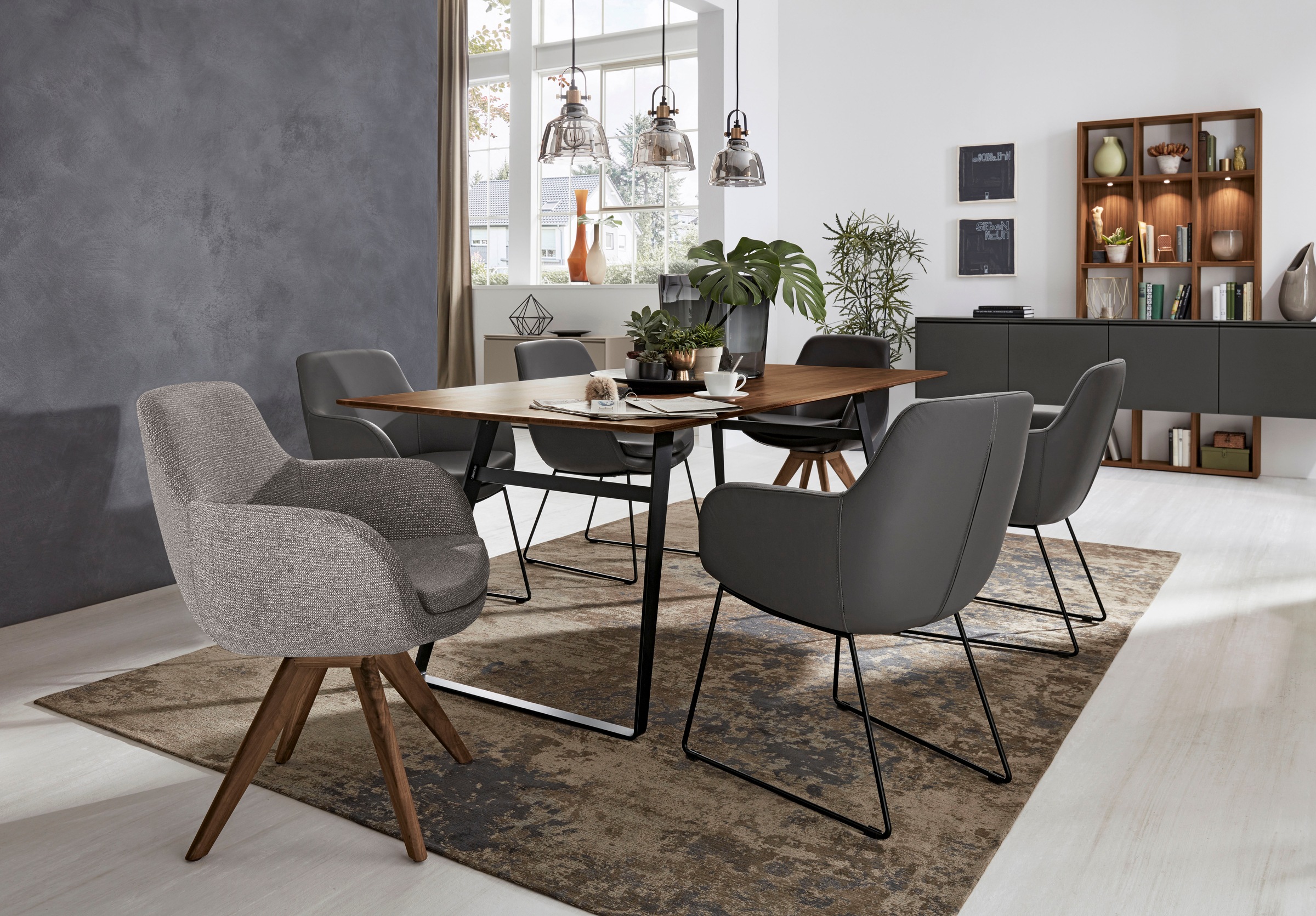 Musterring Esszimmerstuhl »Tavia« (Set) 2 Stk.Stativgestell Wildnussbaum, D günstig online kaufen