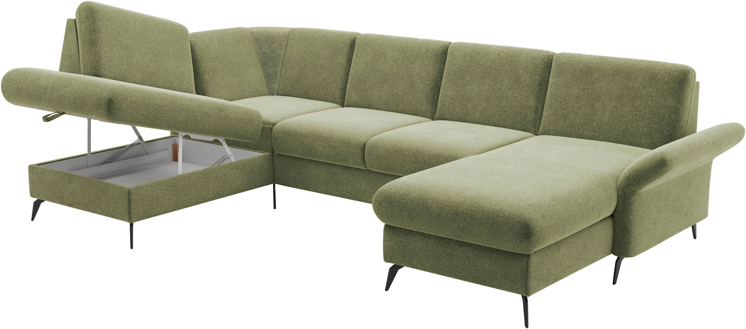 Home affaire Wohnlandschaft »Rochelle«, optional: Armteilverstellung, klappbar, Bettkasen