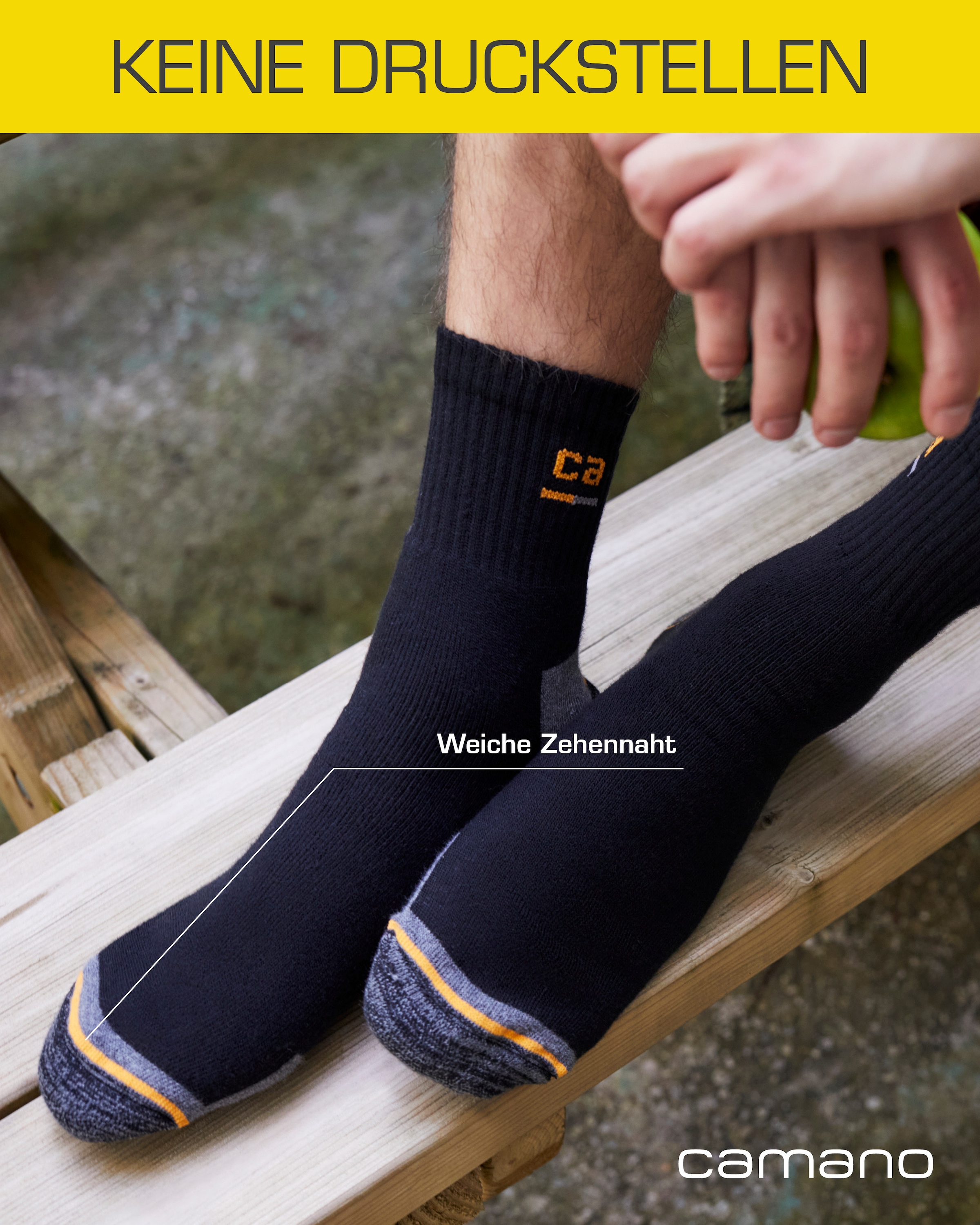 Camano Arbeitssocken »work« 9 Stk. tlg. verstärkte Belastungszonen, atmungsaktiv, gepolstert