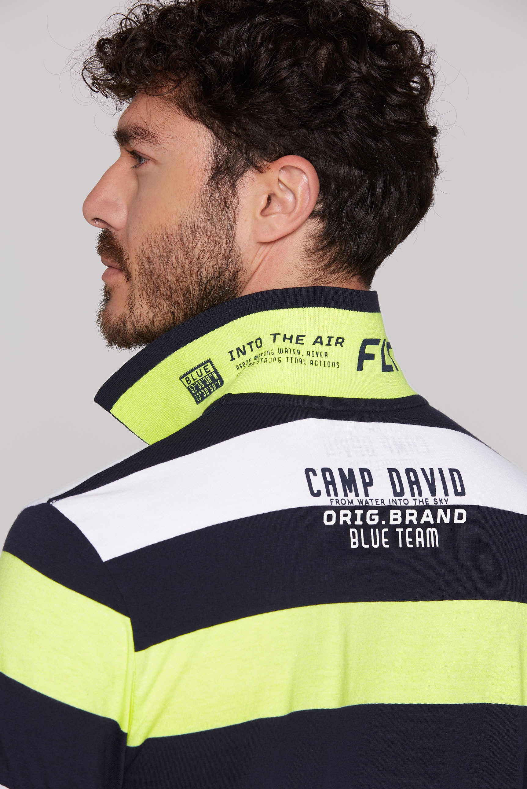 CAMP DAVID Poloshirt, mit Logo Print