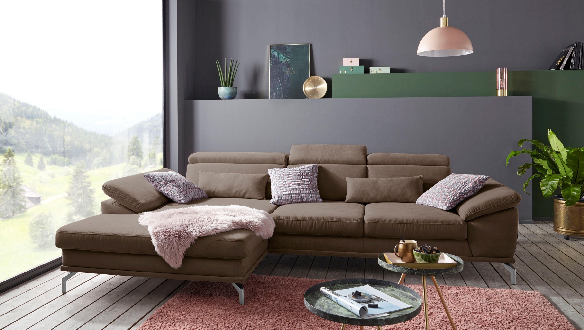 sit&more Ecksofa »Scorpio L-Form«, inklusive Sitztiefenverstellung, wahlweise mit Kopfverstellung