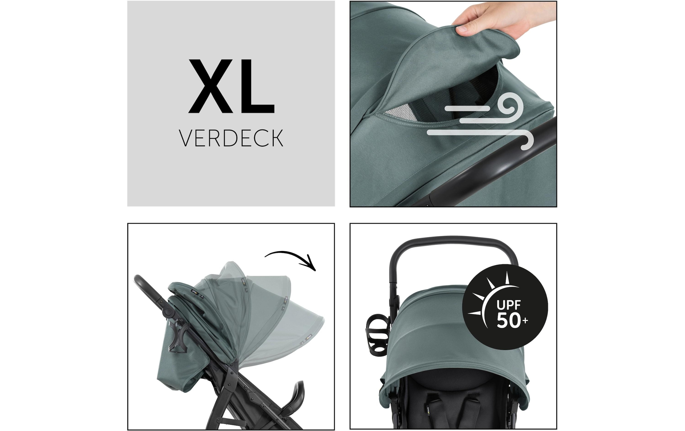 Hauck Kinder-Buggy »Rapid 4D Jungle Green« 25 kg