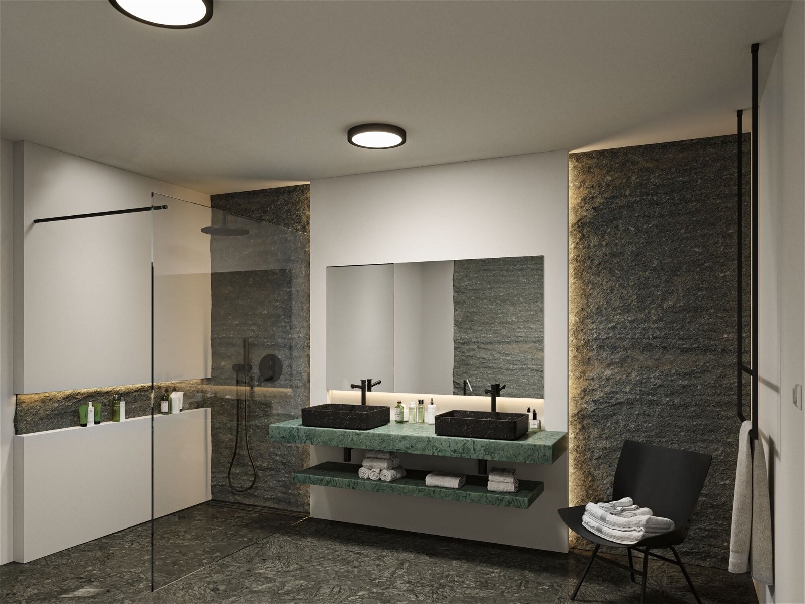 Paulmann LED Deckenleuchte »Selection Bathroom Tega IP44 24W 230V Kunststoff«, 1 flammig, WhiteSwitch