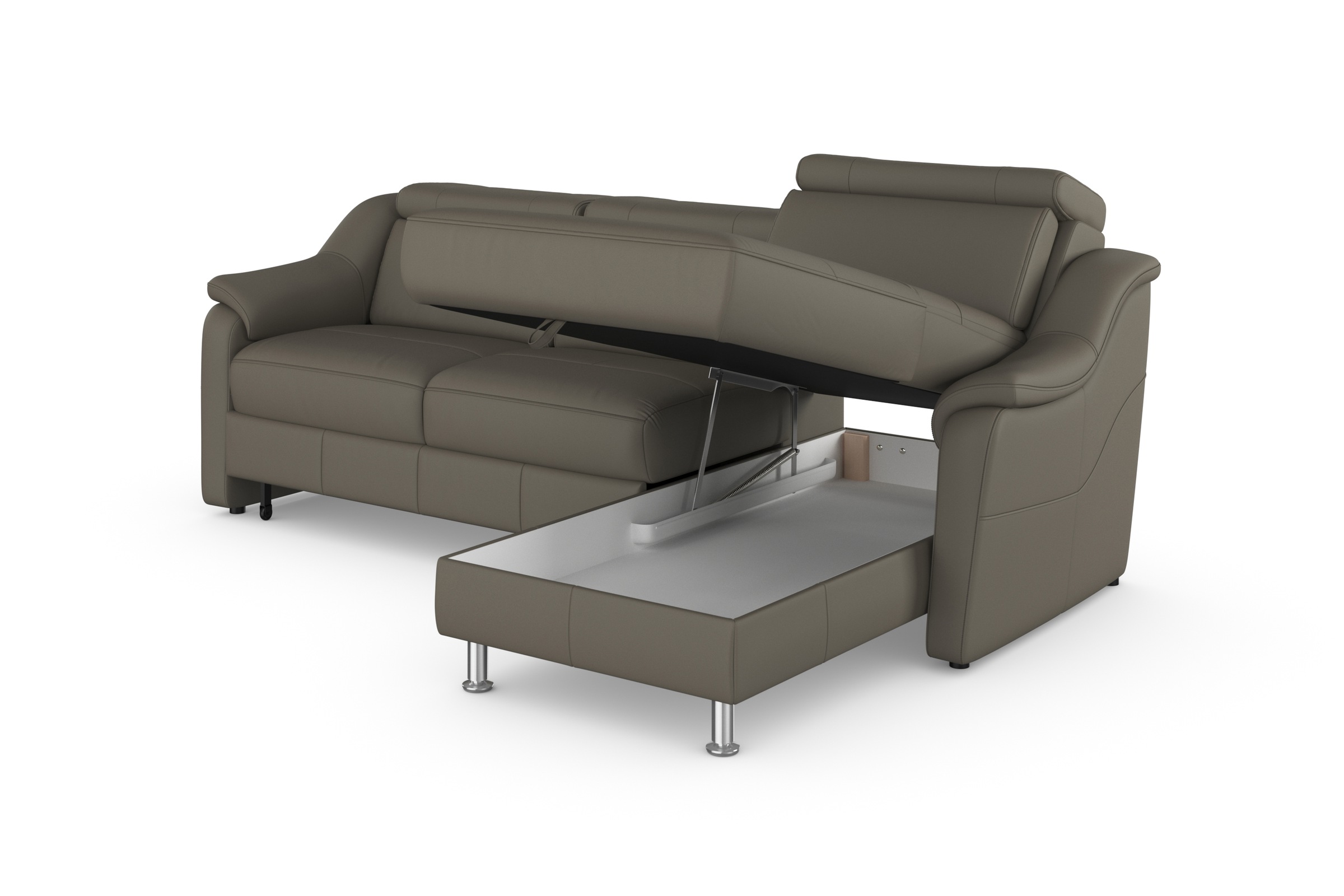 sit&more Ecksofa »Freetown L-Form«, inklusive Kopfteilverstellung und komfortablem Federkern