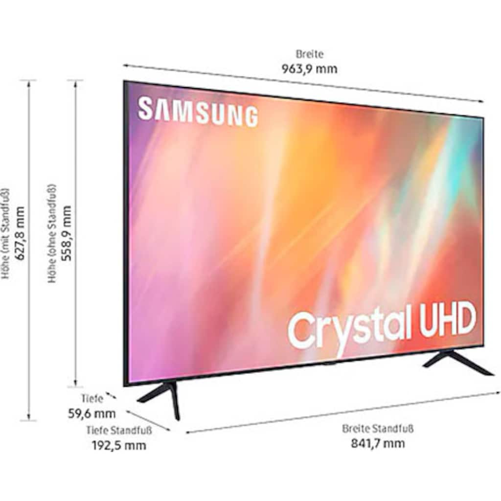 Samsung LED-Fernseher »GU43AU7199U«, 108 cm/43 Zoll, 4K Ultra HD, Smart-TV, HDR,Crystal Prozessor 4K,Q-Symphony,Contrast Enhancer