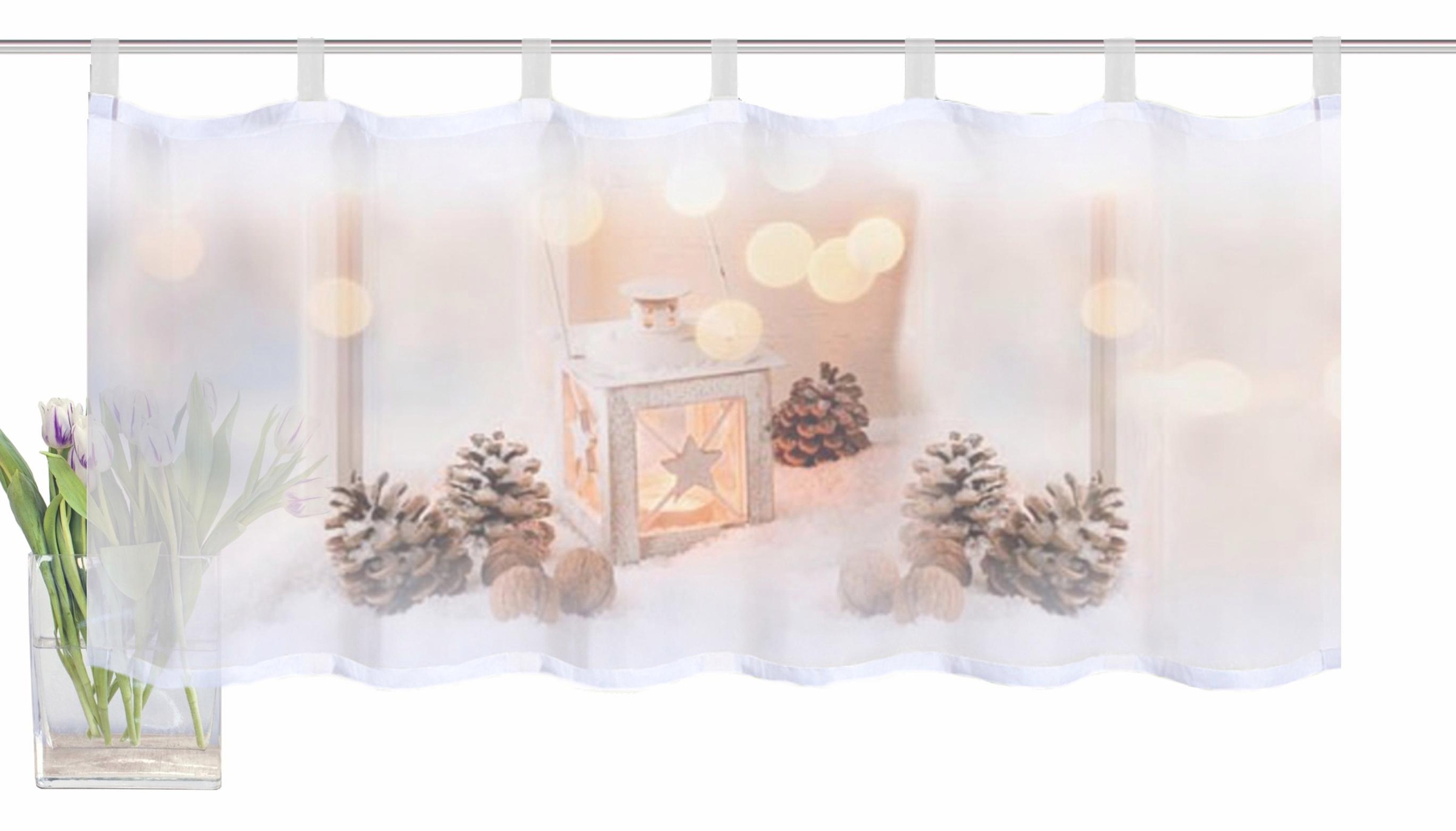 HOME WOHNIDEEN Scheibengardine »LATERNE«, (1 St.), HxB: 45x120 günstig online kaufen