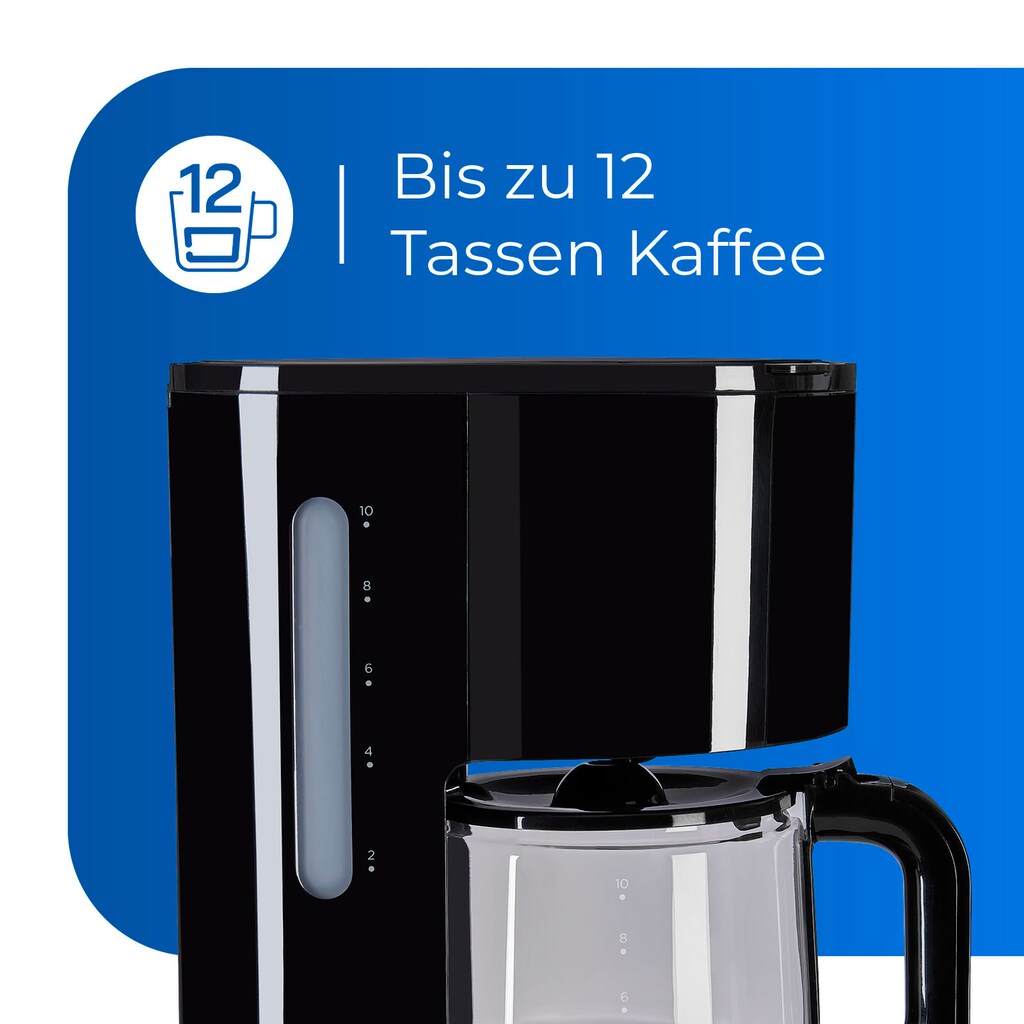 exquisit Filterkaffeemaschine »KA 6103 swi«, 1,25 l Kaffeekanne, Papierfilter, 1x4