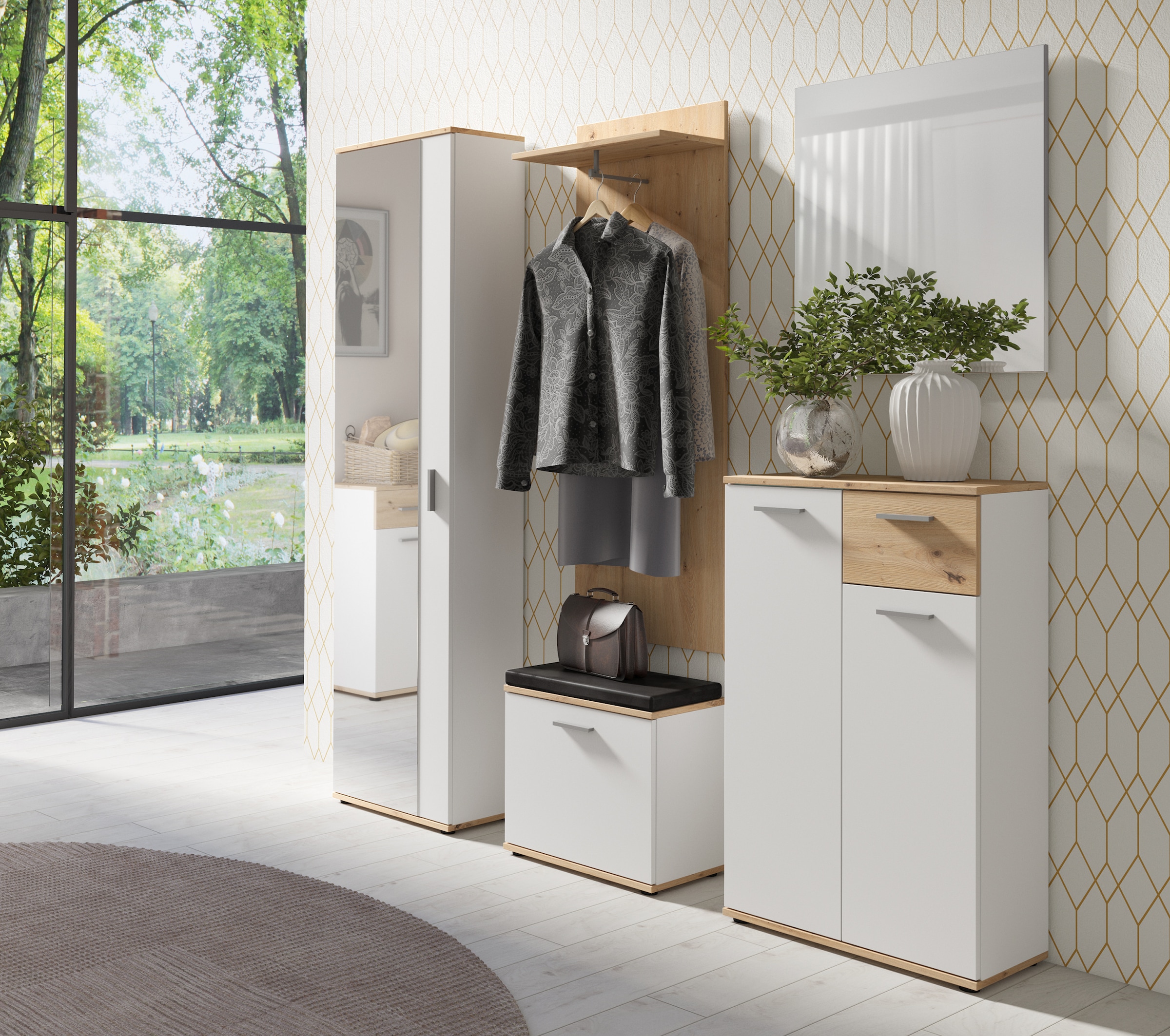 byLIVING Garderobenschrank »Jakob«, mit großem Online-Shop im 49 bestellen Breite cm Spiegel