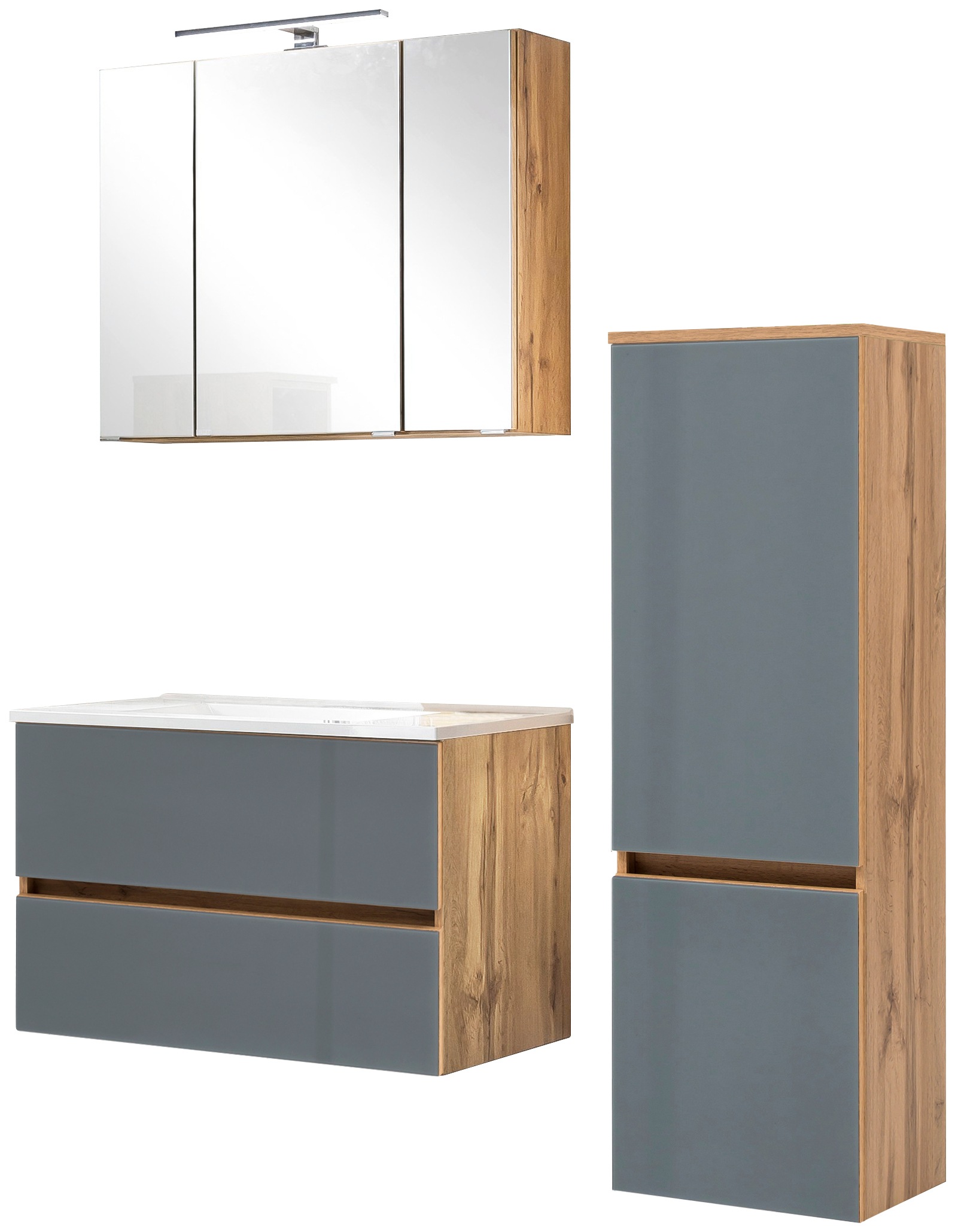 welltime Badezimmer-Set »Horki«, (Set, 3 St.), bestehend aus Waschtisch-Set günstig online kaufen