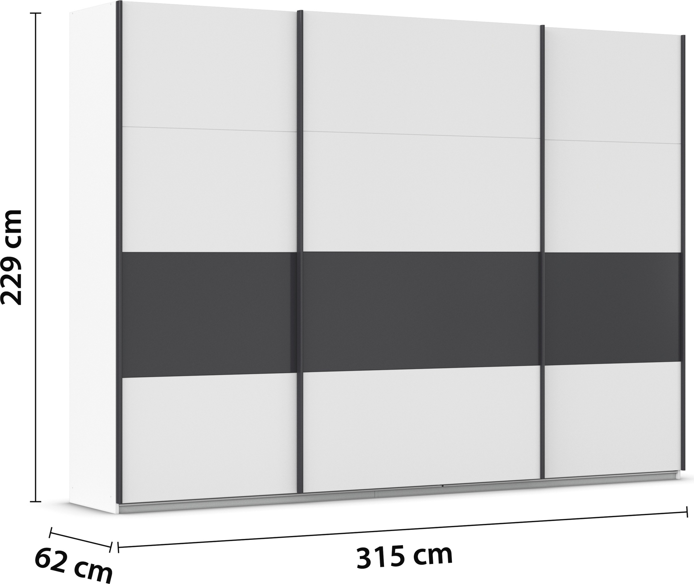 rauch Schwebetürenschrank »Schwebetürenschrank Kleiderschrank Schrank Garderobe CORTONA«, inkl. Inneneinteilung, 2 Stoffboxen und zusätzlichen Einlegeböden