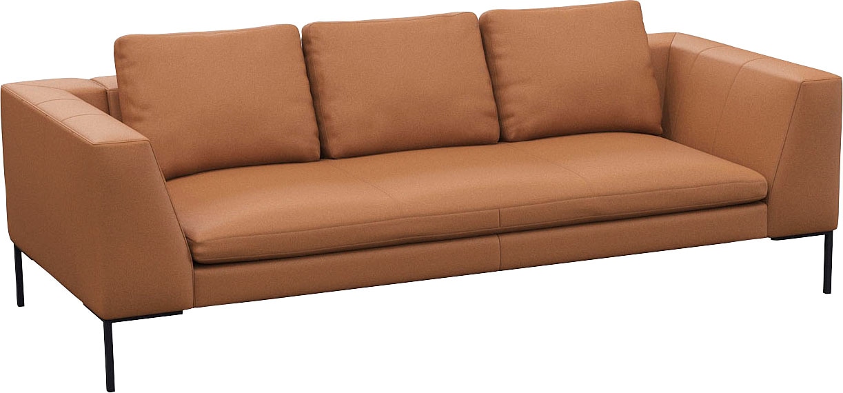 FLEXLUX 3-Sitzer »Loano, superbequemer Sitzkomfort durch Kaltschaum im Sitz«, modernes Sofa, frei im Raum stellbar, lose Kissen