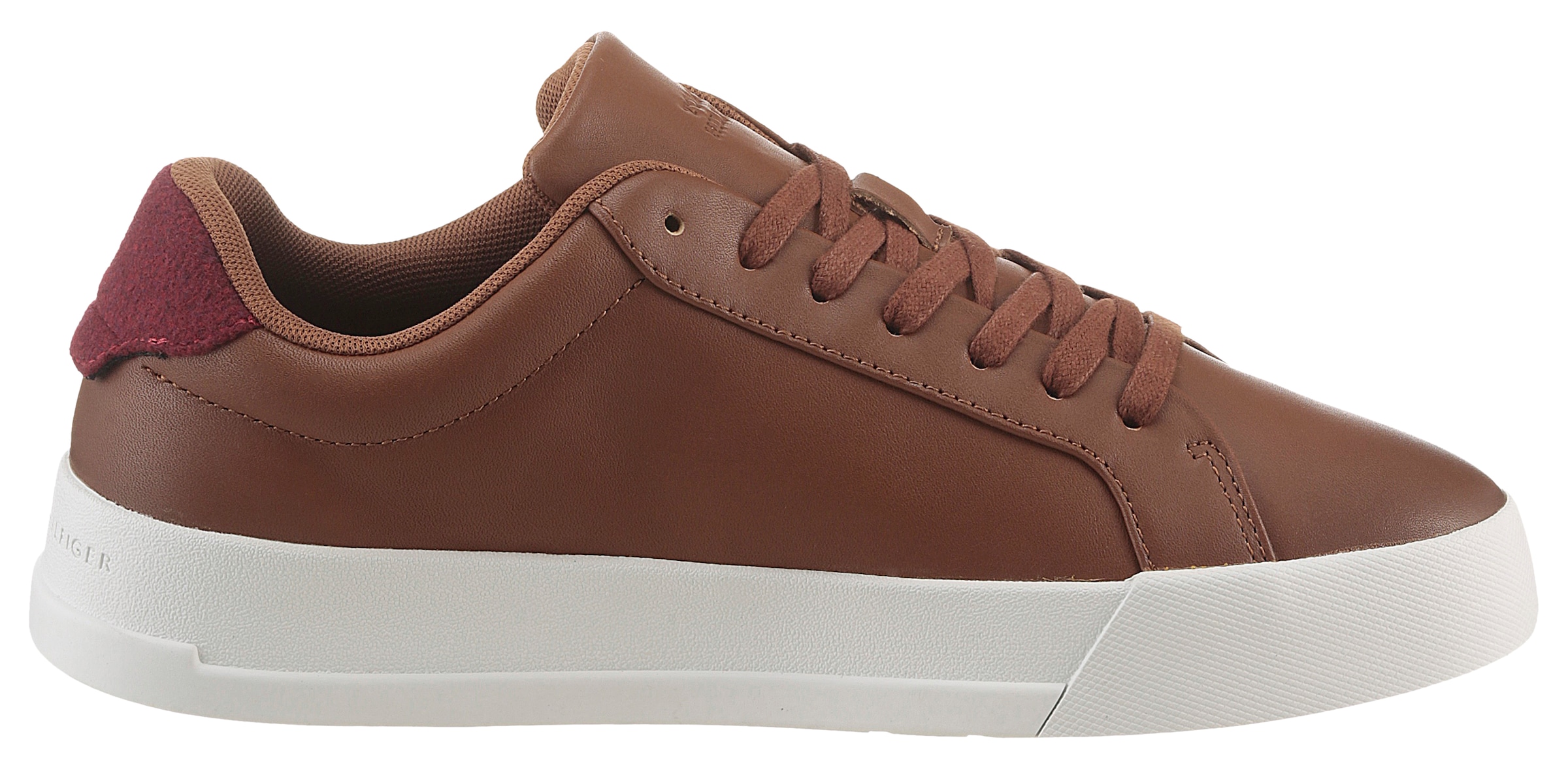 Tommy Hilfiger Plateausneaker »TH COURT SEASONAL WINTER 4A«, Freitzeitschuh, Schnürschuh, Halbschuh mit gepolstertem Schaftrand