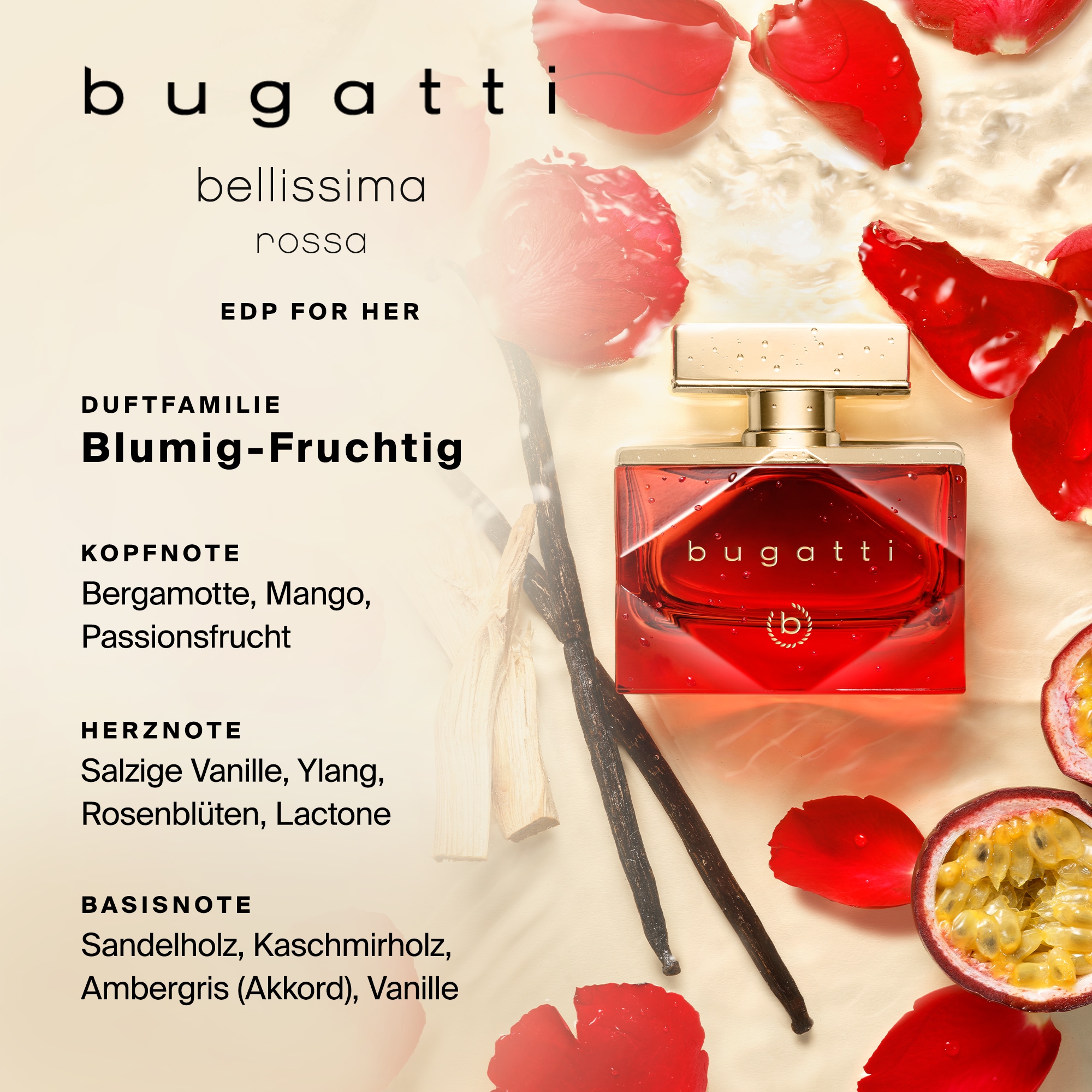 bugatti Eau de Parfum »BELLISSIMA ROSSA« EDP, 60ml