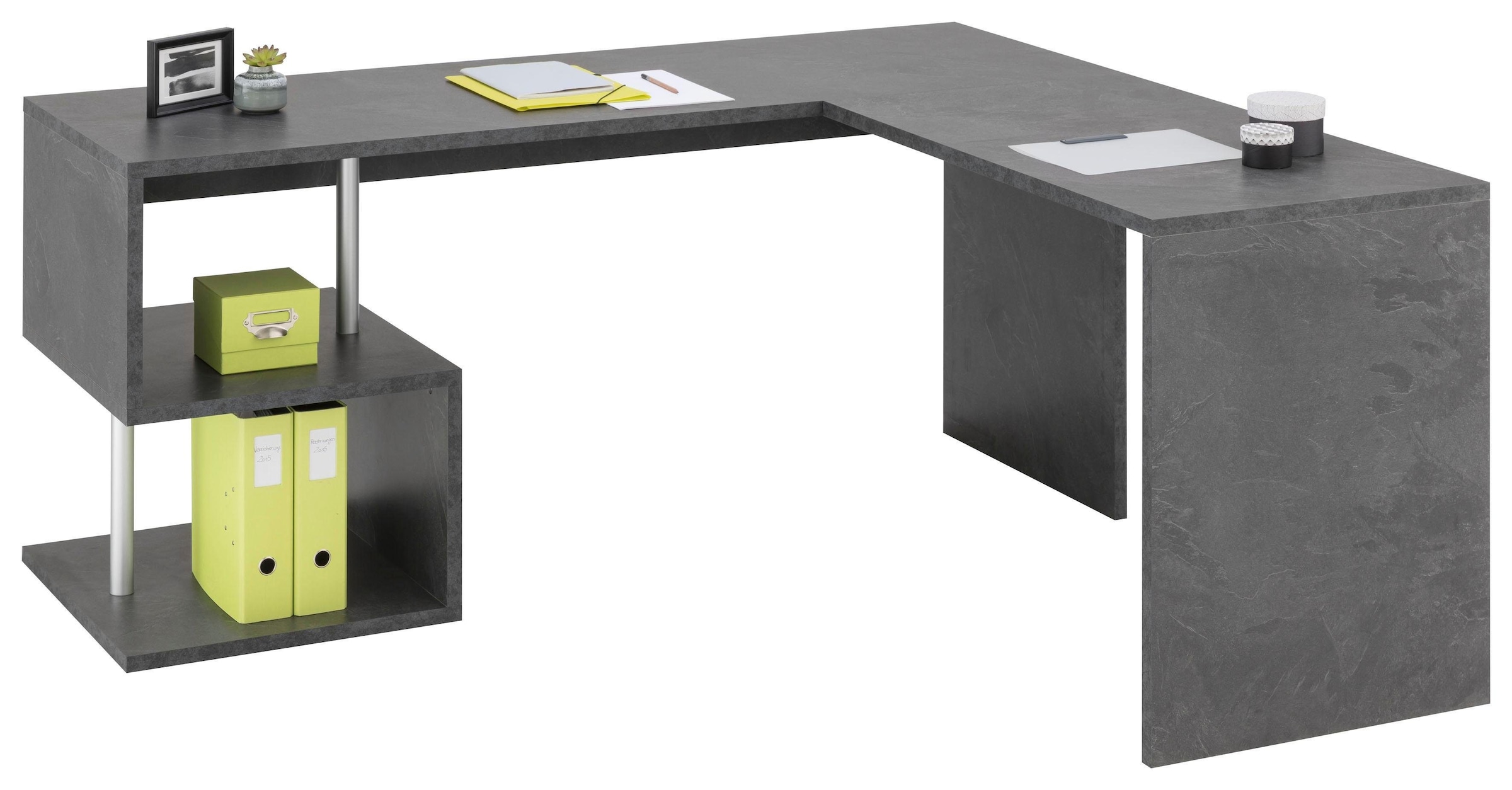 INOSIGN Eckschreibtisch »Esse, Schreibtisch im modernen Design«, mit oder ohne Monitoraufsatz Breite 180/160 cm, "Made in Italy"