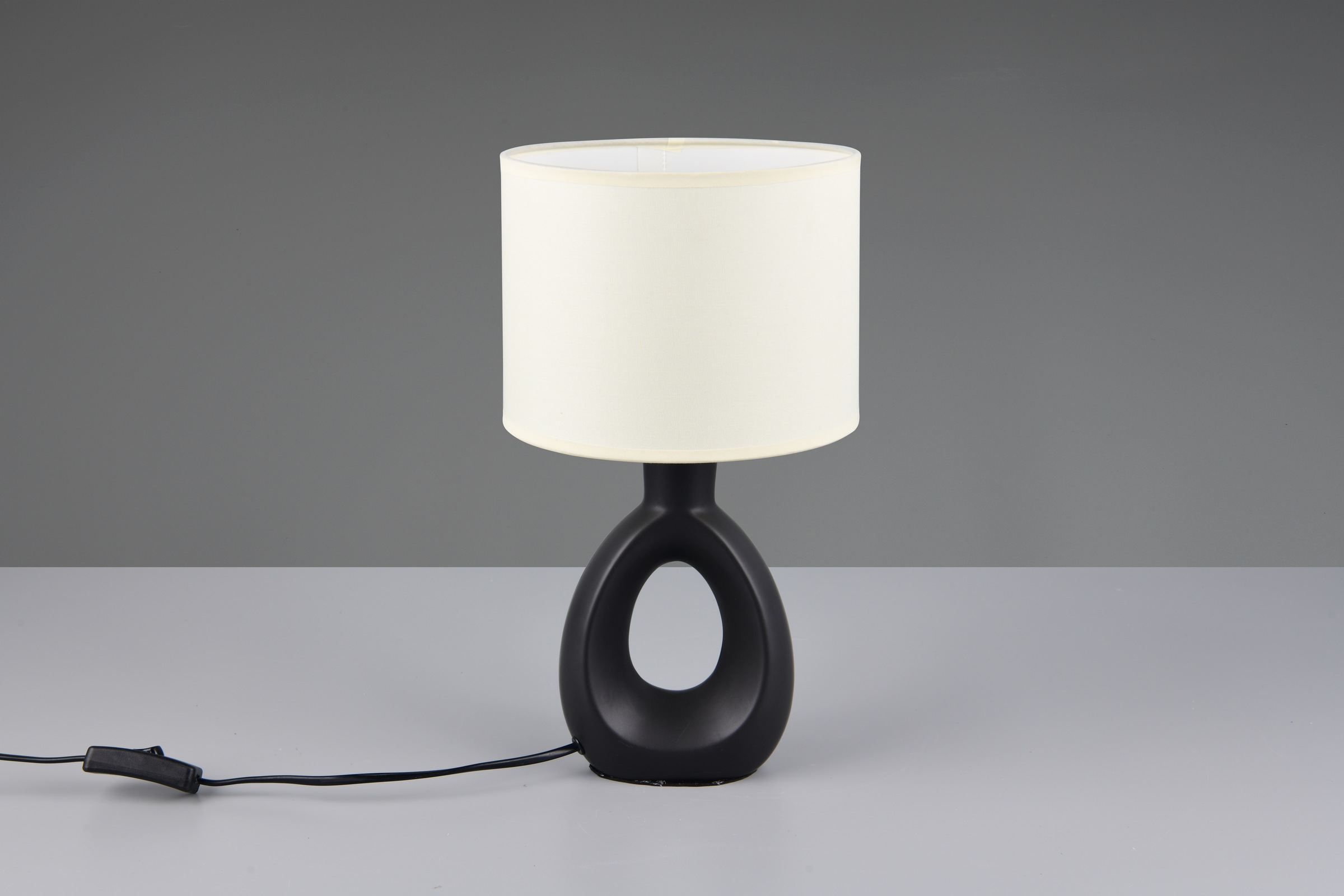 my home Schreibtischlampe »Charmont, Deko Tischleuchte mit Stoffschirm, Sch günstig online kaufen