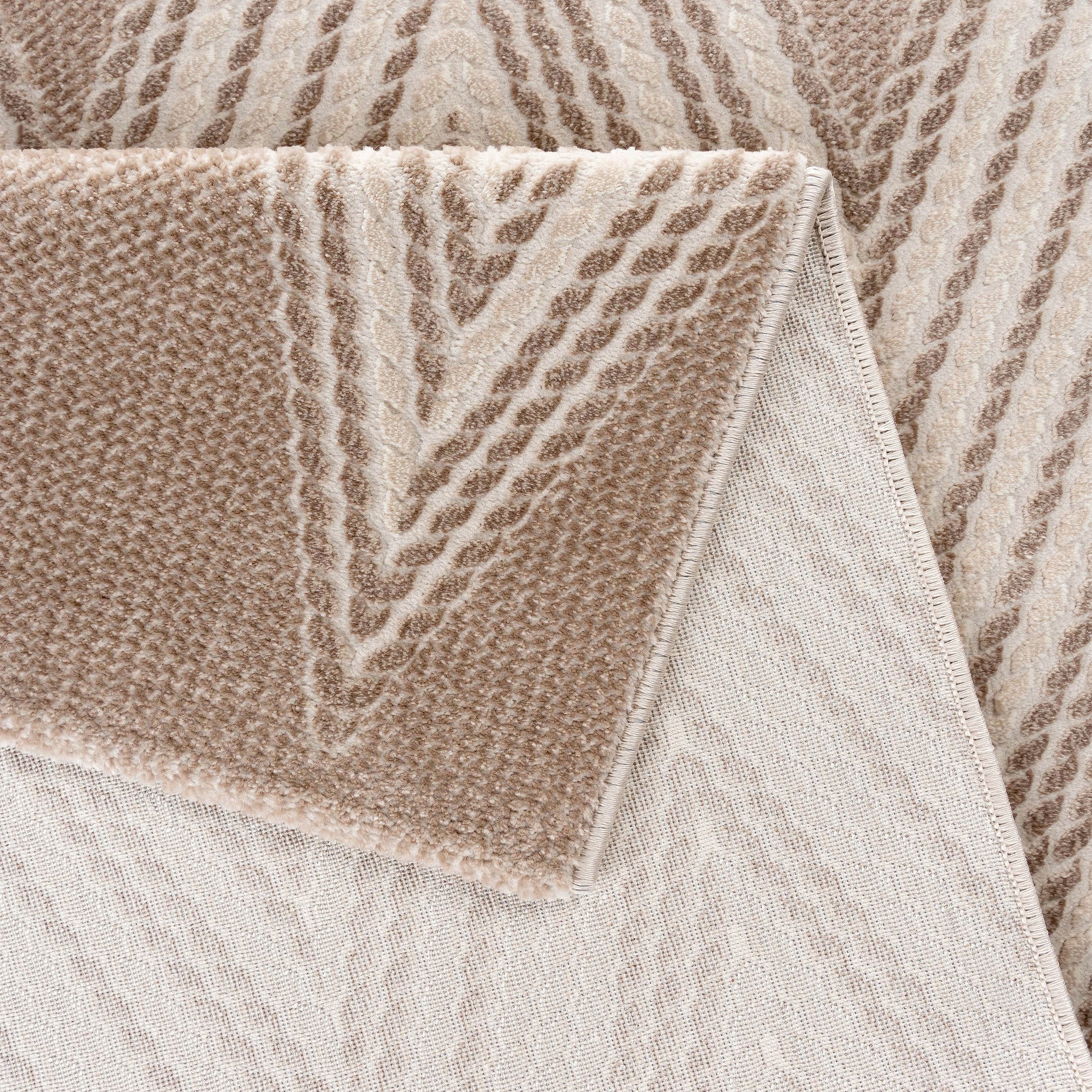 Sehrazat Teppich »Luxury 6500«, rechteckig, 13 mm Höhe, Wohnzimmer, Kurzflor, Hoch Tief Struktur