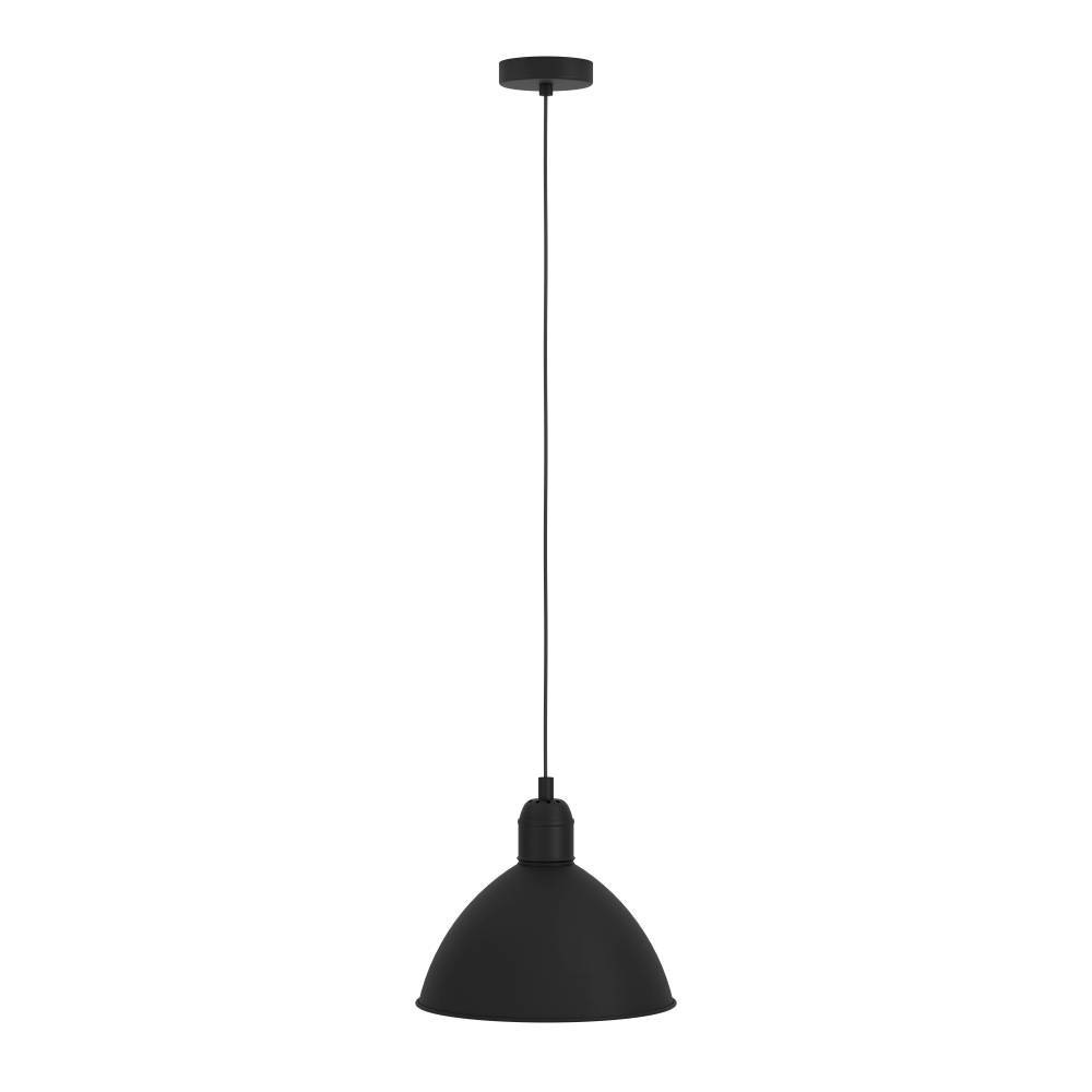 EGLO Hängeleuchte »HYKEHAM Pendellampe, Stahl, E27, Hängelampe, Esszimmerlampe, Lampe«, 1 flammig, Leuchtmittel E27 | ohne Leuchtmittel, Hängeleuchte, H110 x Ø30,50 cm, schwarz, weiss, 1X40W exkl.