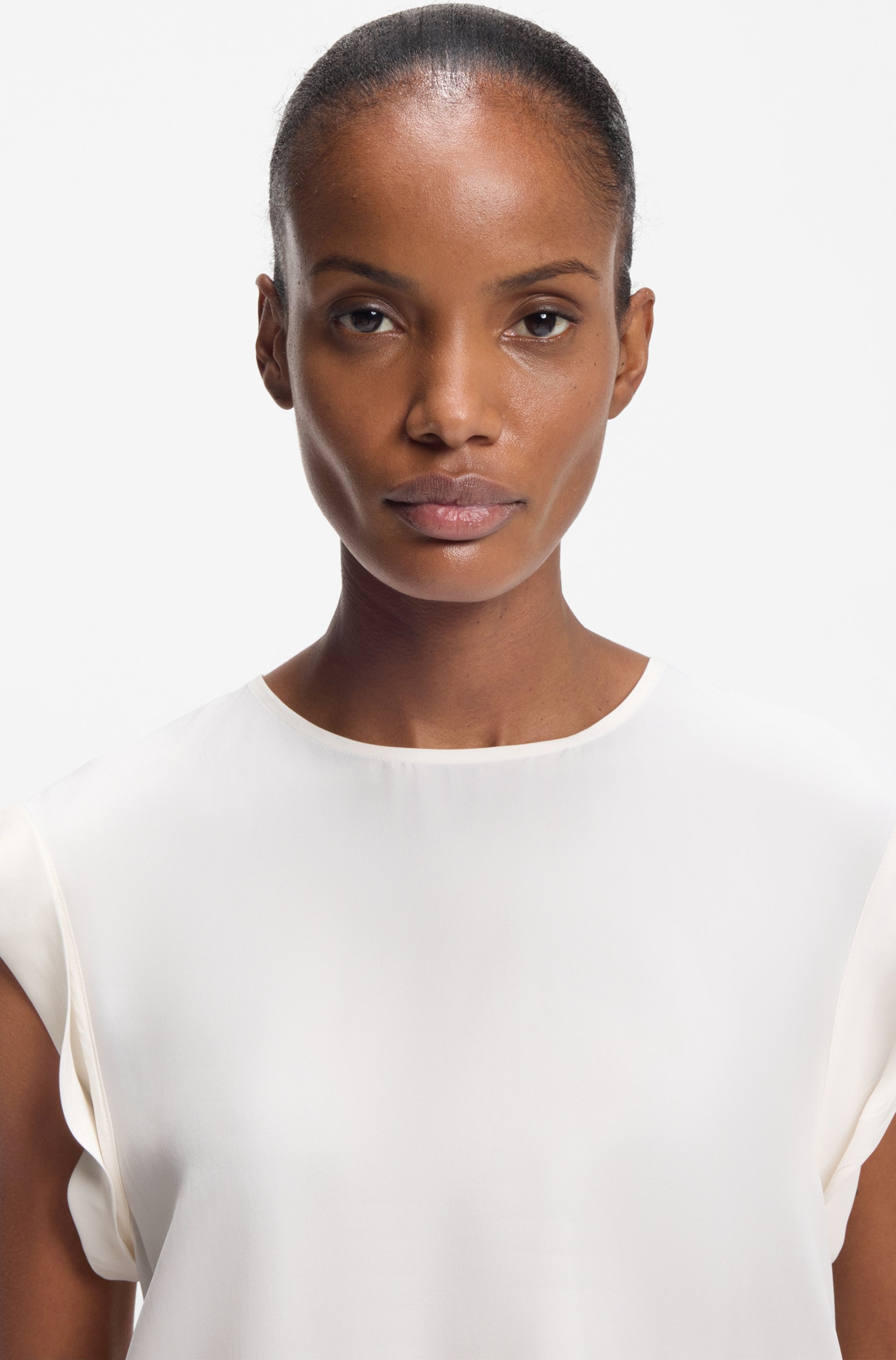 BOSS ORANGE Shirtbluse »Irnette Premium Damenmode« mit Ärmelaufschlag