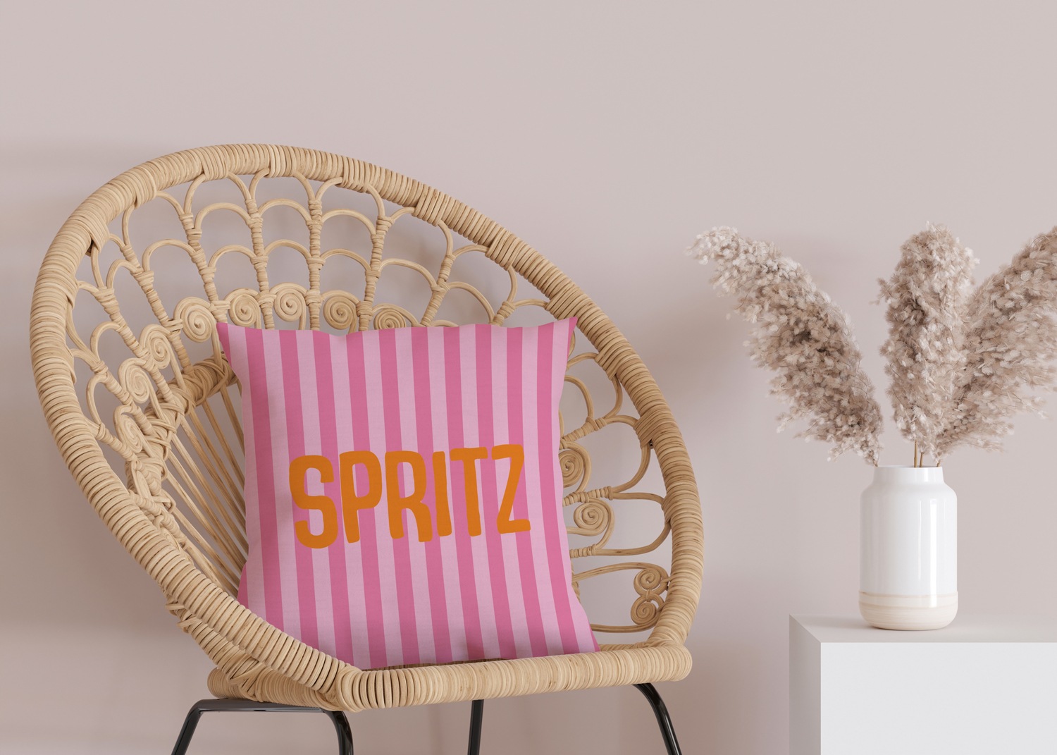 queence Dekokissen »Spritz gestreift«, Beidseitig bedruckte Kissenhülle, Ki günstig online kaufen